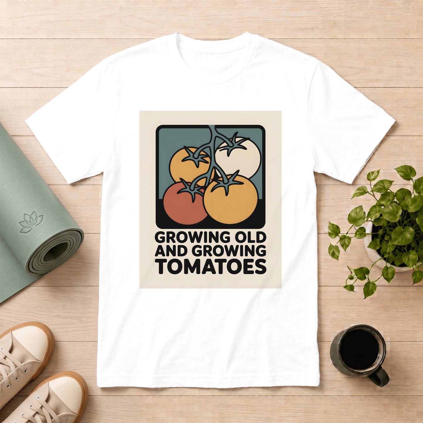 Growing Old and Growing Tomatoes T-Shirt