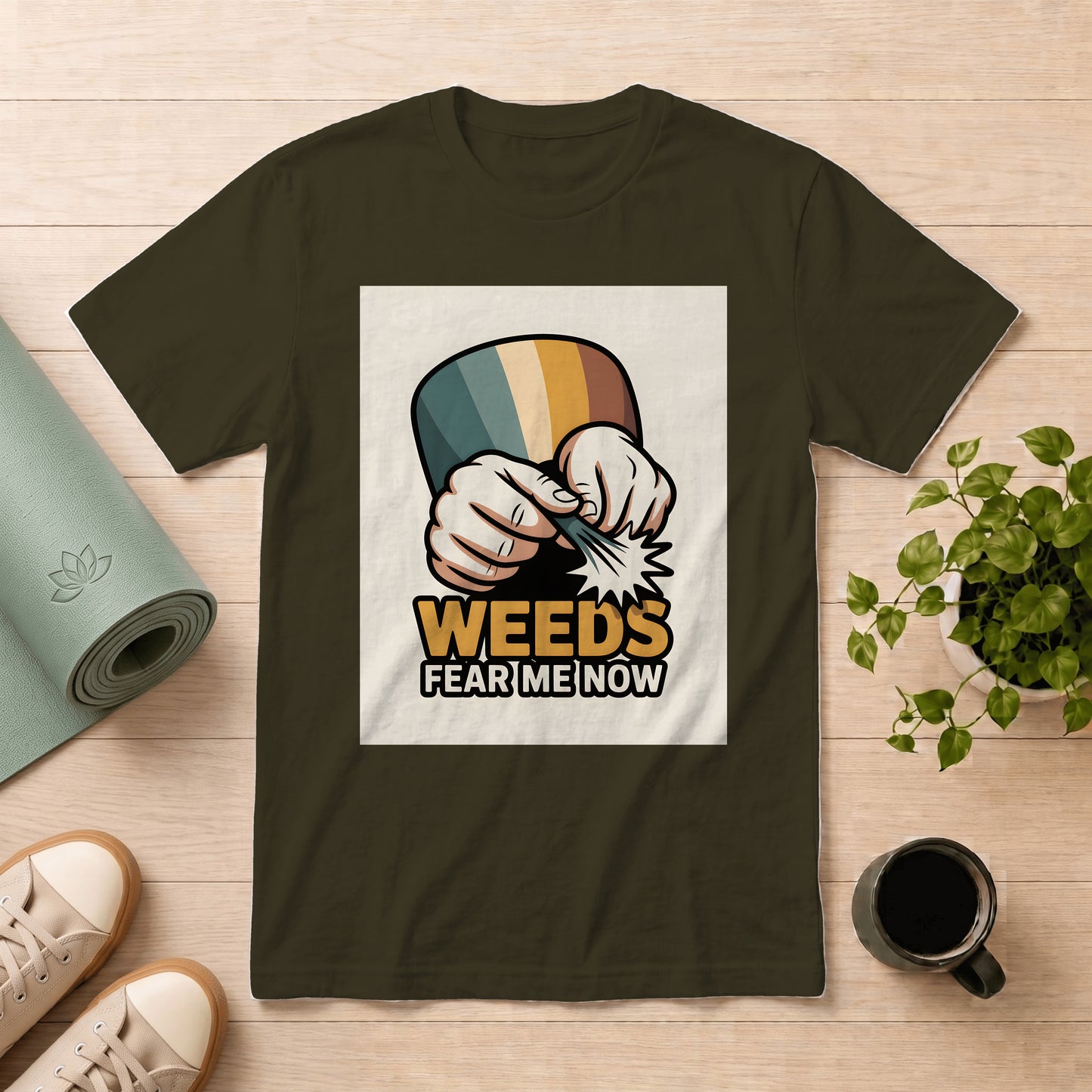 T-Shirt — Retro 'Weeds Fear Me Now' Graphic Tee