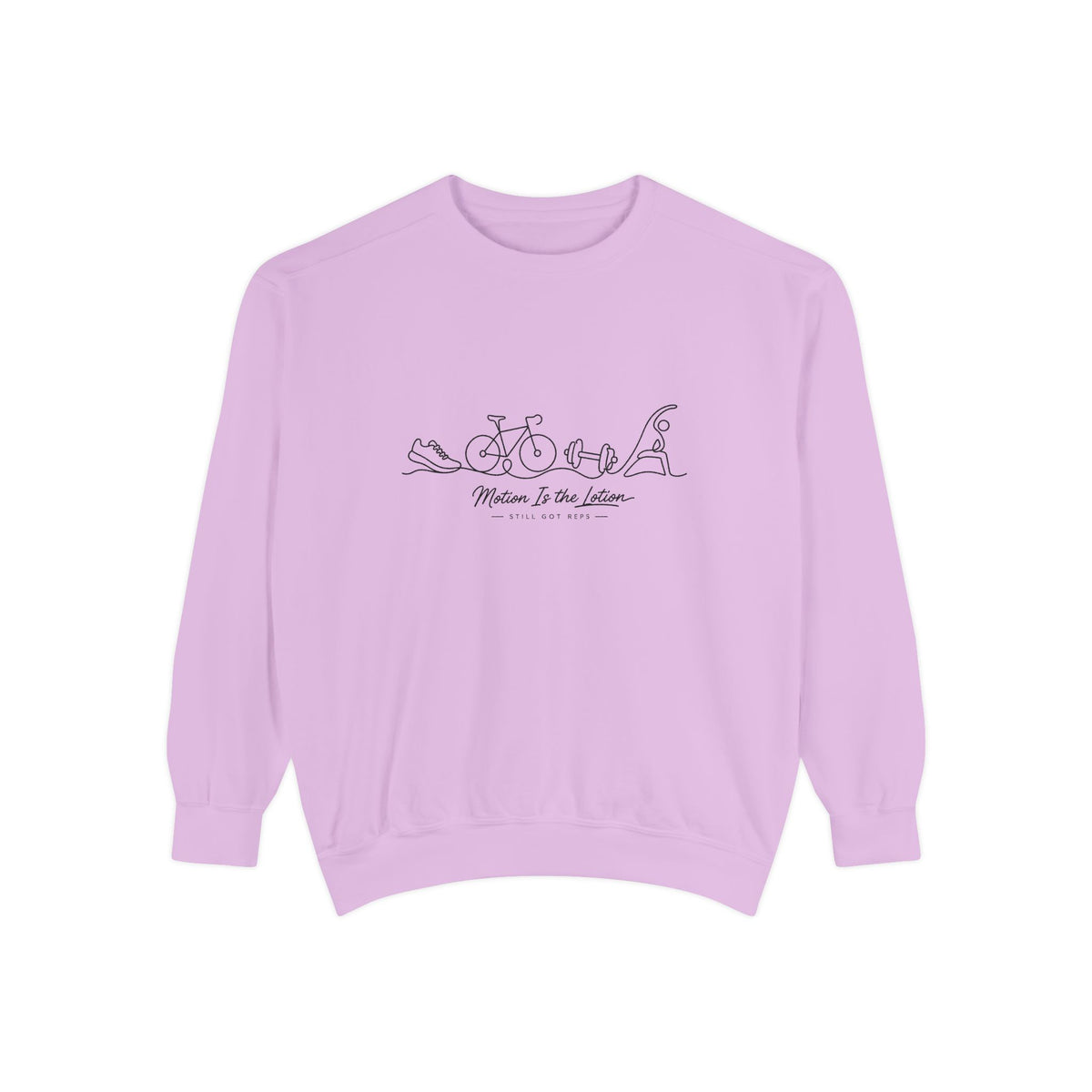 Lifestyle Wellness Pullover | Motion is the Lotion Graphic Sweatshirt | Daily Movement Top