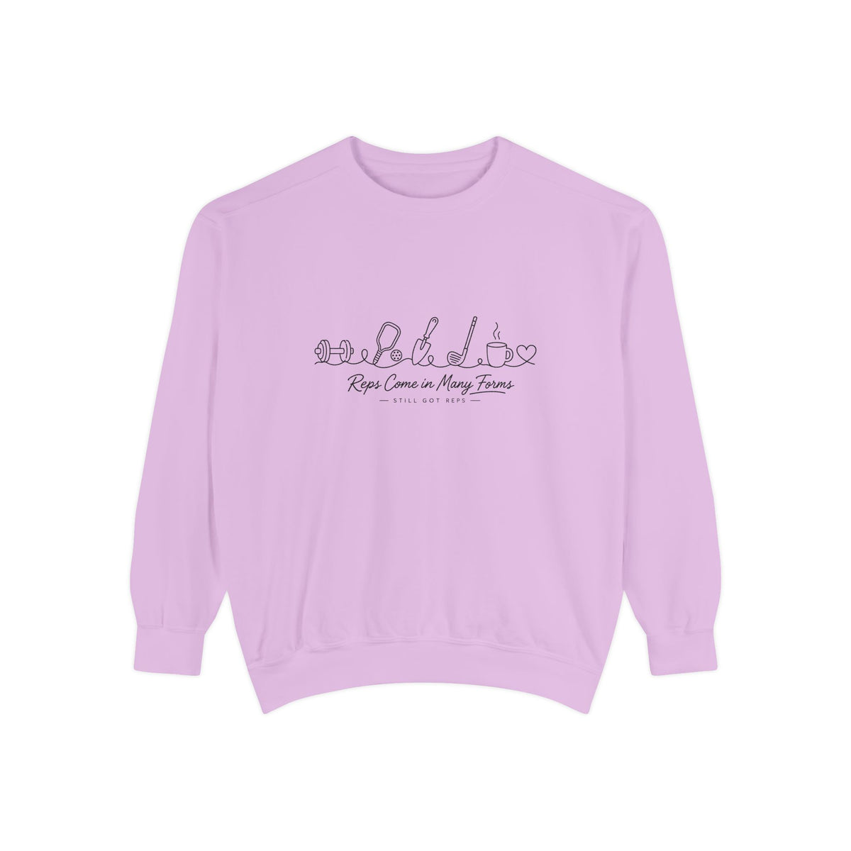 Athletic Longevity Pullover | Reps Come in Many Forms Graphic Sweatshirt | Active Aging Top