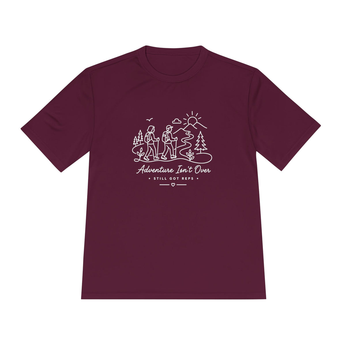 Couples Adventure Line Art Dry Fit T-Shirt