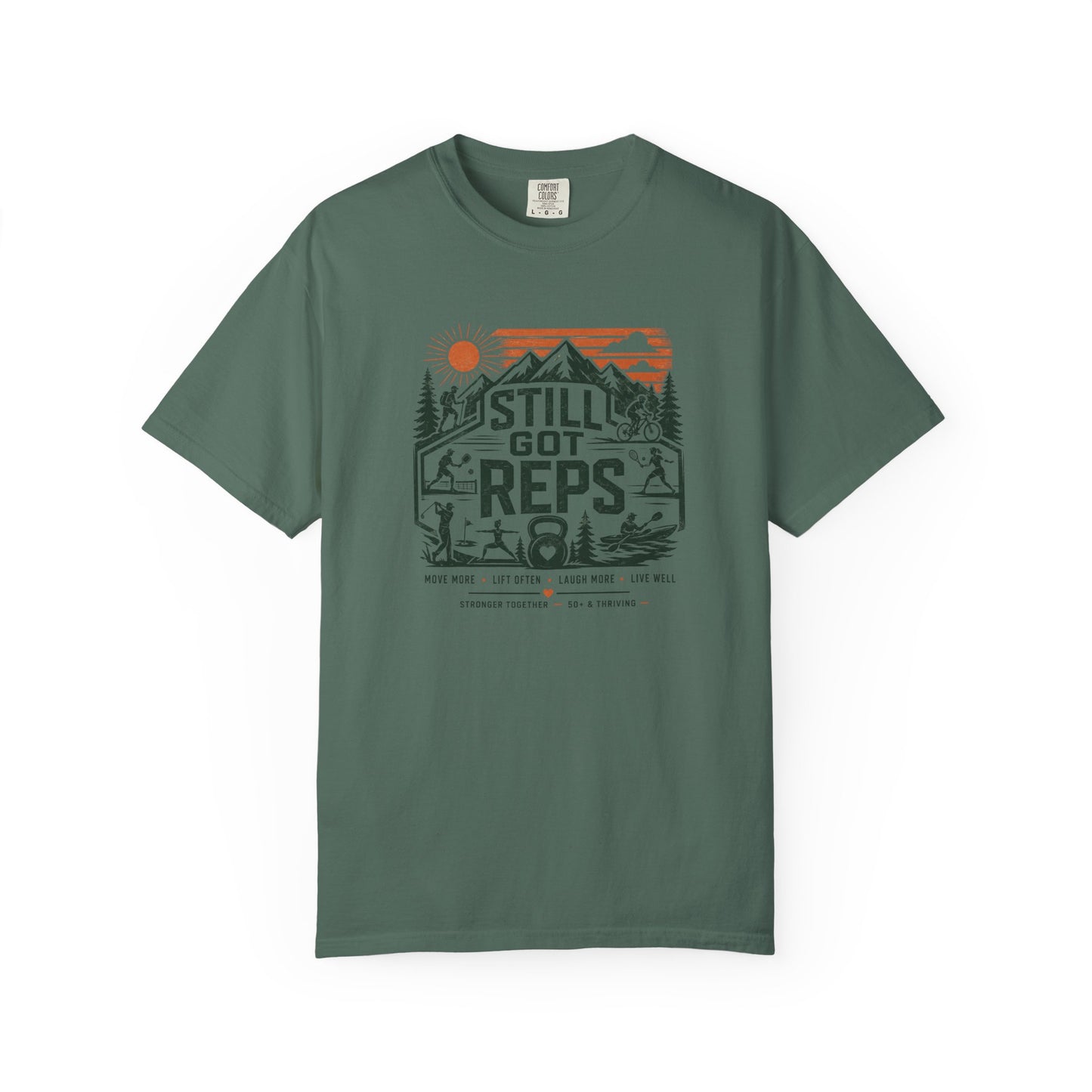 Still Got Reps T-Shirt — Retro Mountain Fitness Tee