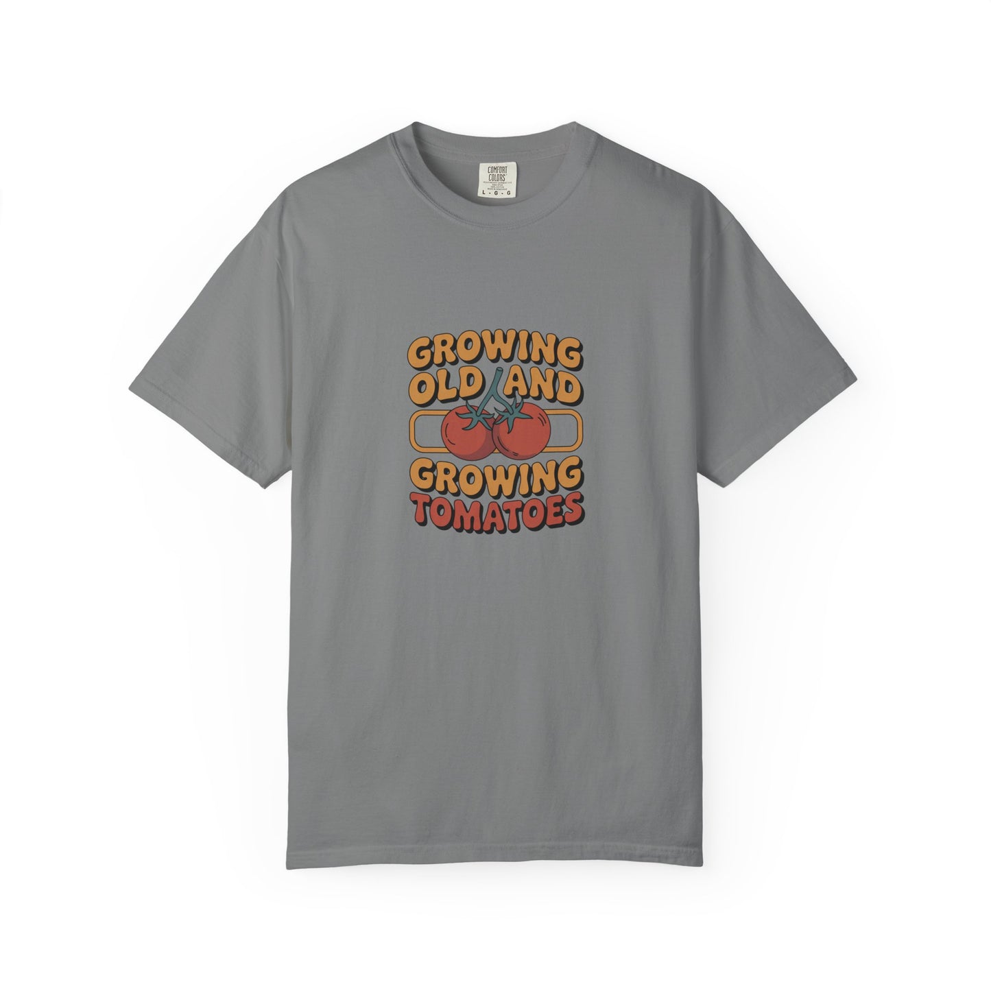Growing Old and Growing Tomatoes T-Shirt — Vintage Gardeners Tee