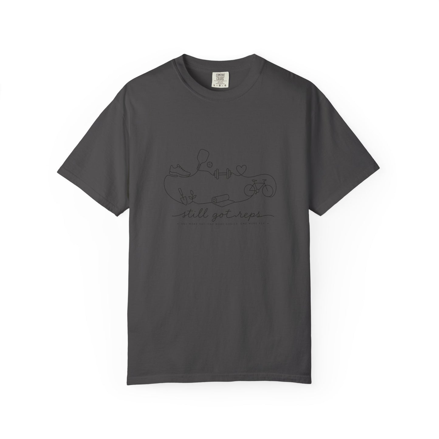 Still Got Reps T-Shirt — Minimal Fitness Line Art Tee for Runners & Gym Lovers