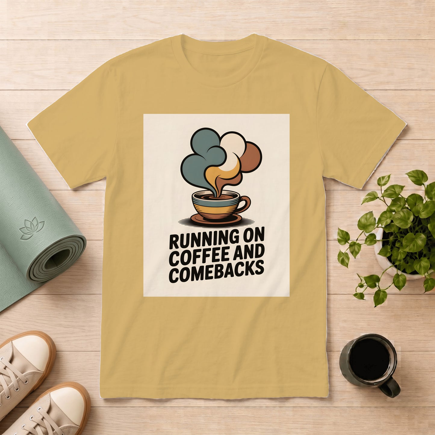 Running on Coffee and Comebacks T-Shirt