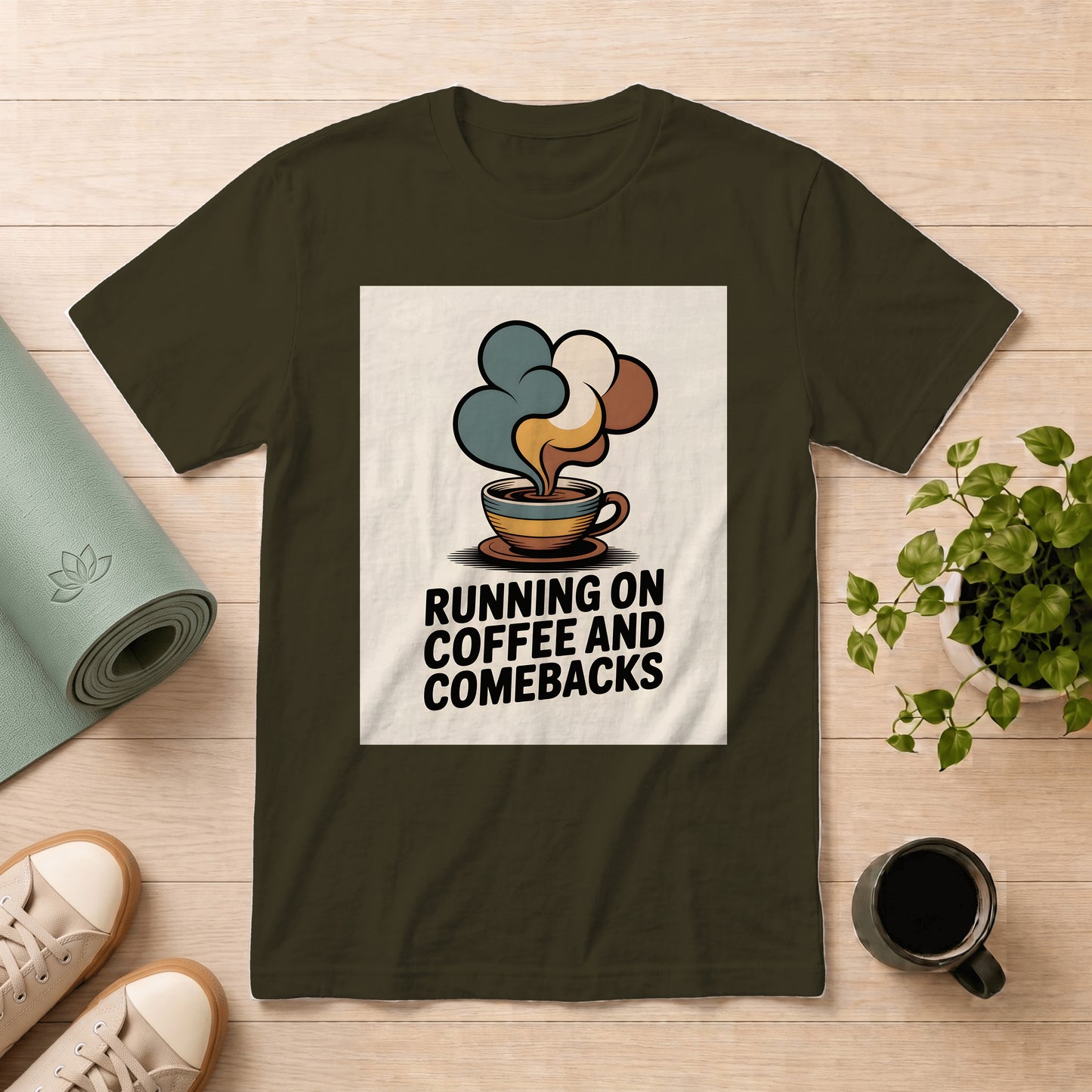 Running on Coffee and Comebacks T-Shirt