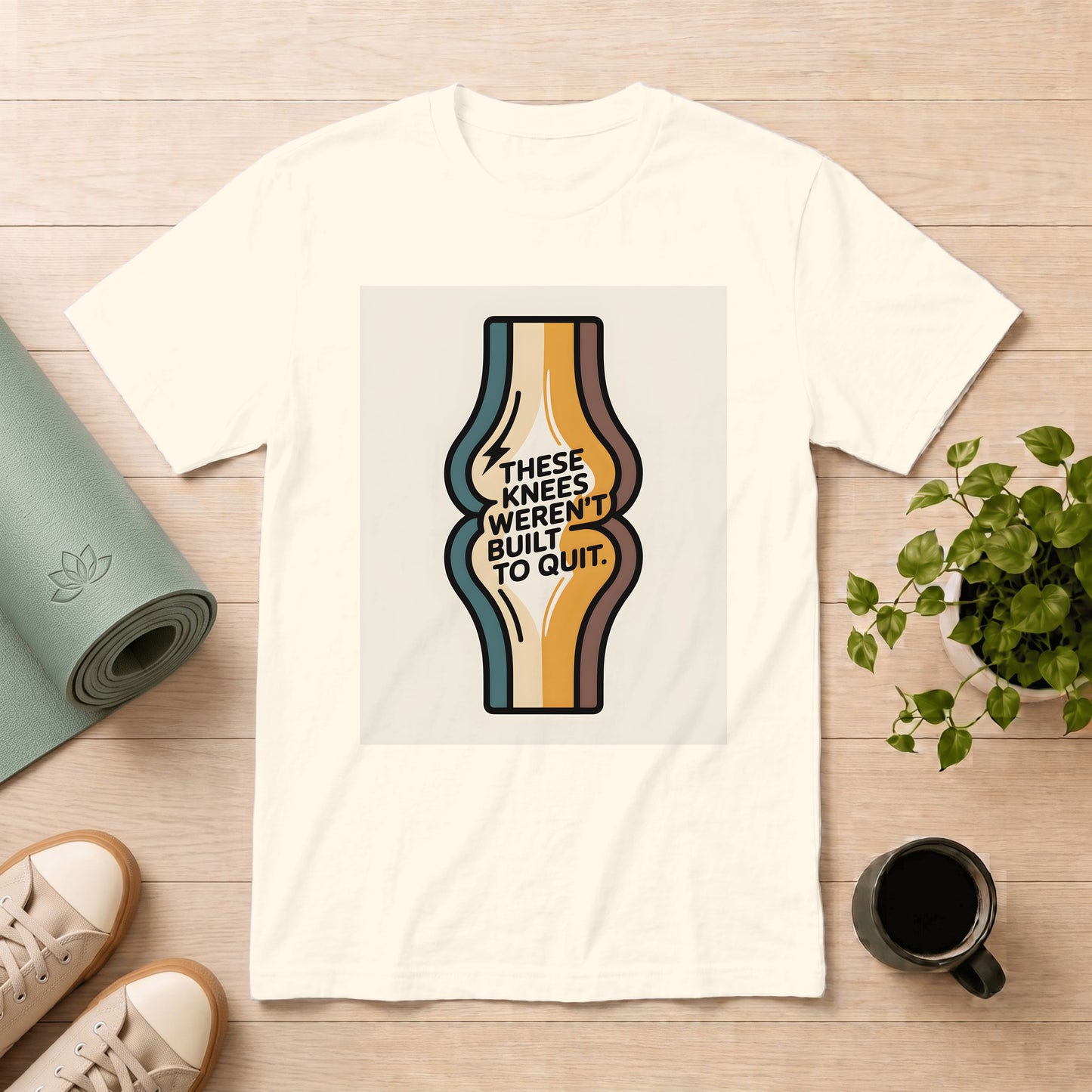 Knee Strength Graphic T-Shirt — "These Knees Weren't Built to Quit"