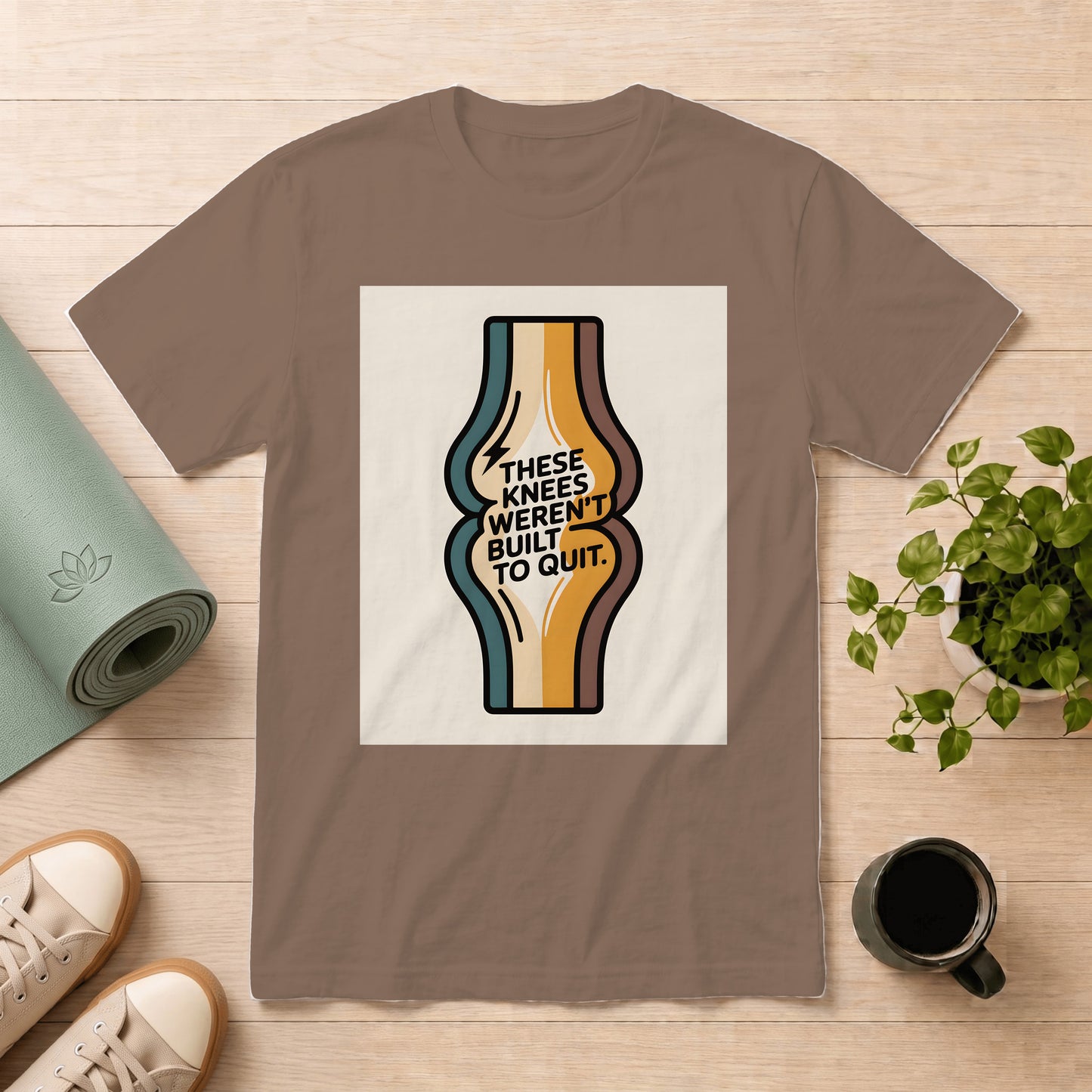 Knee Strength Graphic T-Shirt — "These Knees Weren't Built to Quit"