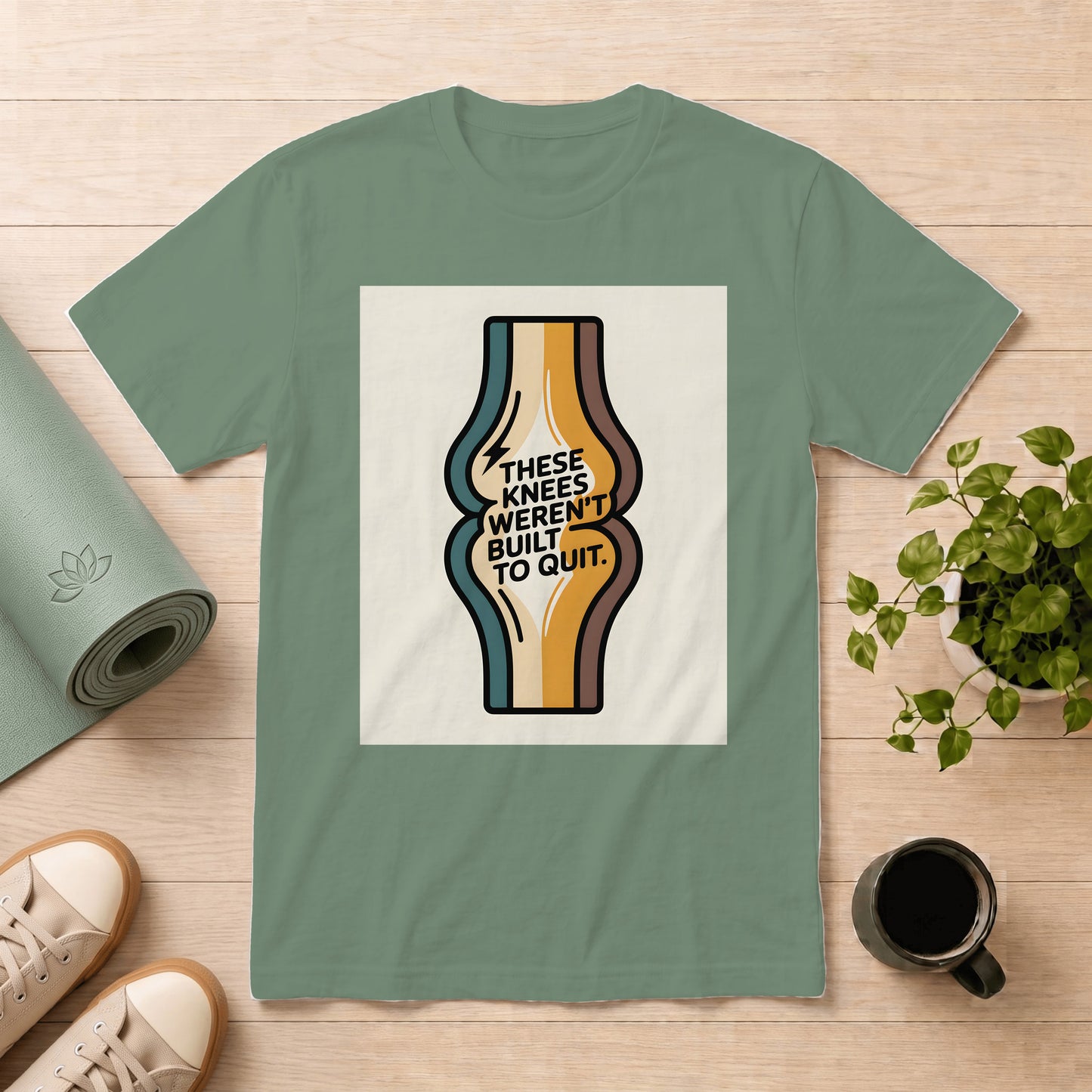 Knee Strength Graphic T-Shirt — "These Knees Weren't Built to Quit"