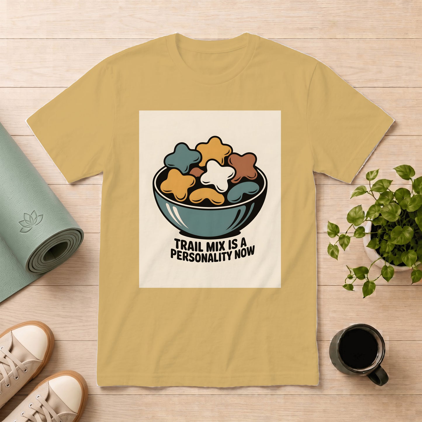 Trail Mix Graphic T-Shirt — “Trail Mix Is A Personality Now” Retro Snack Tee
