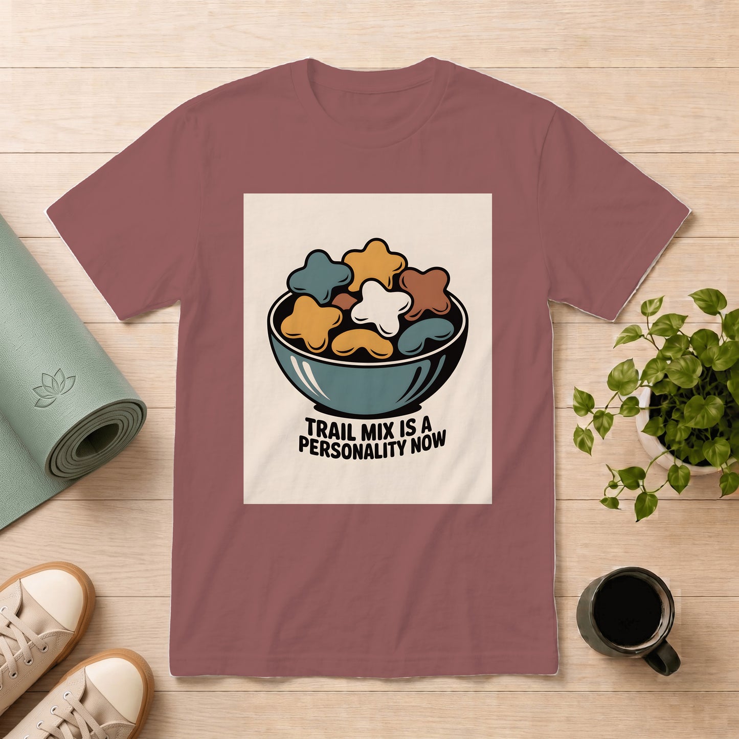 Trail Mix Graphic T-Shirt — “Trail Mix Is A Personality Now” Retro Snack Tee