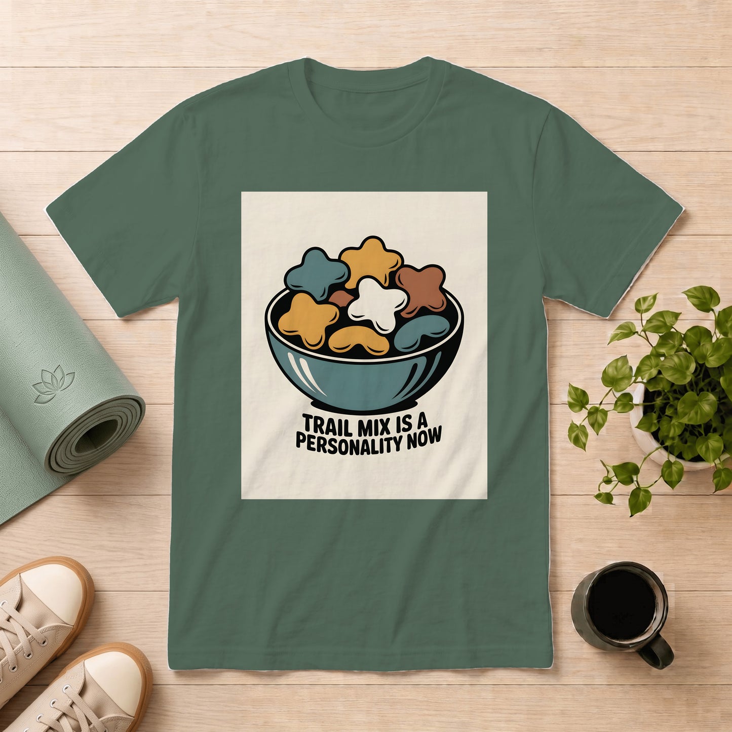 Trail Mix Graphic T-Shirt — “Trail Mix Is A Personality Now” Retro Snack Tee