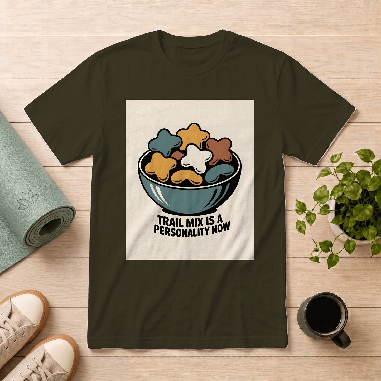 Trail Mix Graphic T-Shirt — “Trail Mix Is A Personality Now” Retro Snack Tee