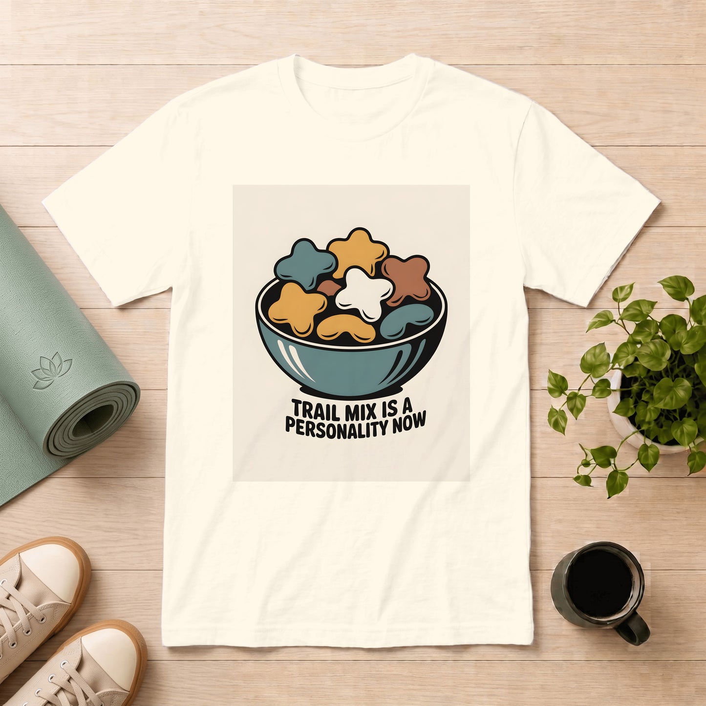 Trail Mix Graphic T-Shirt — “Trail Mix Is A Personality Now” Retro Snack Tee
