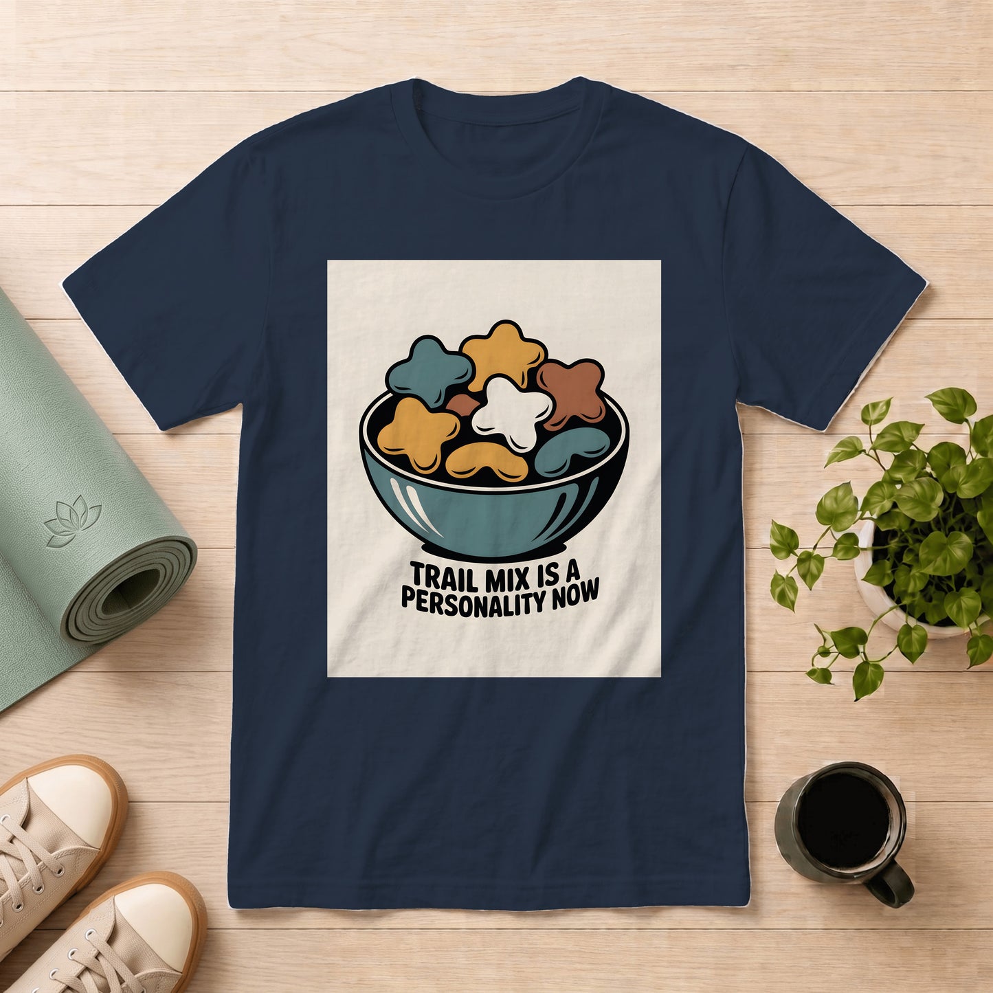 Trail Mix Graphic T-Shirt — “Trail Mix Is A Personality Now” Retro Snack Tee