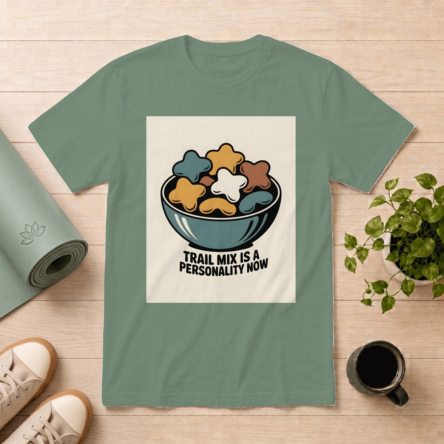 Trail Mix Graphic T-Shirt — “Trail Mix Is A Personality Now” Retro Snack Tee