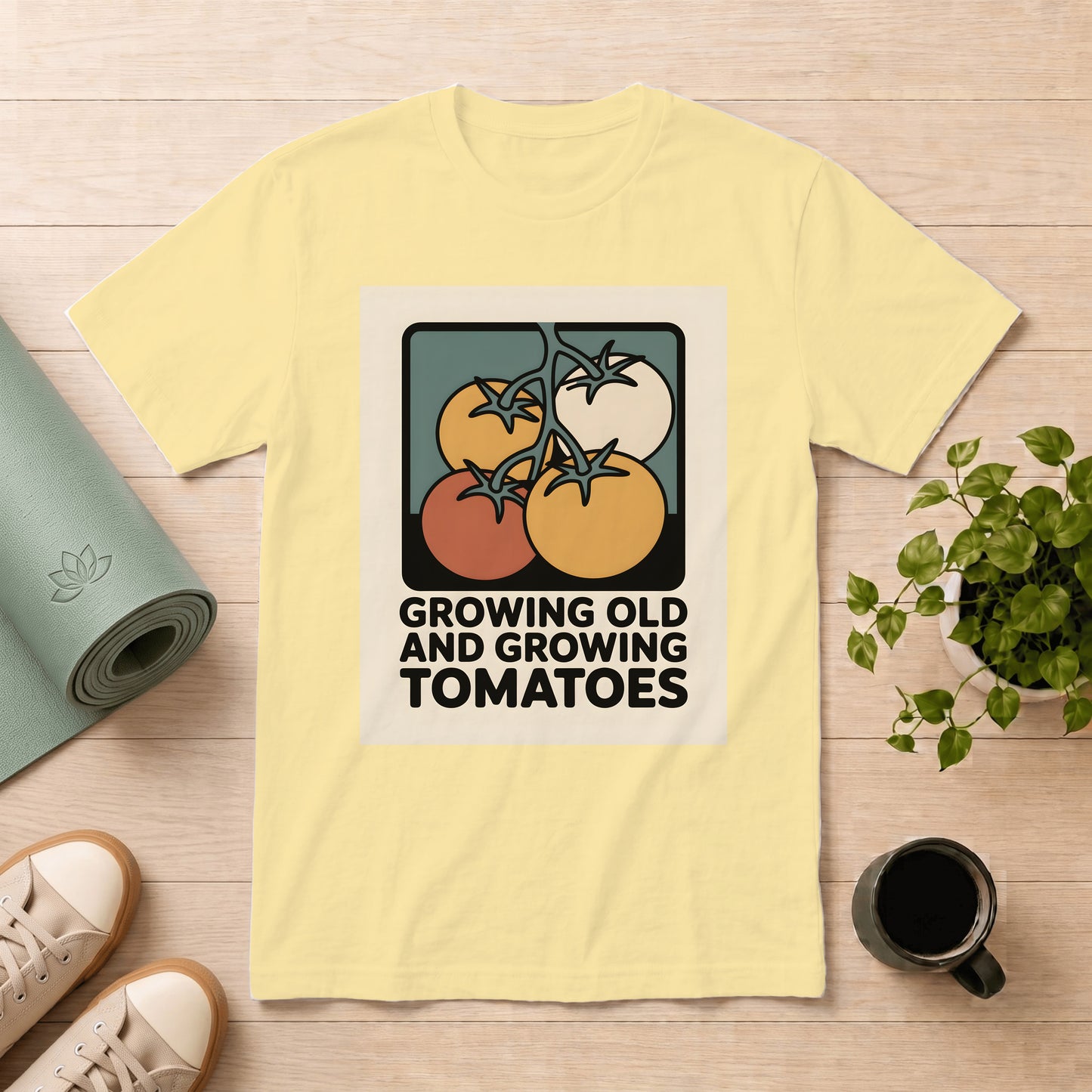 Growing Old and Growing Tomatoes T-Shirt