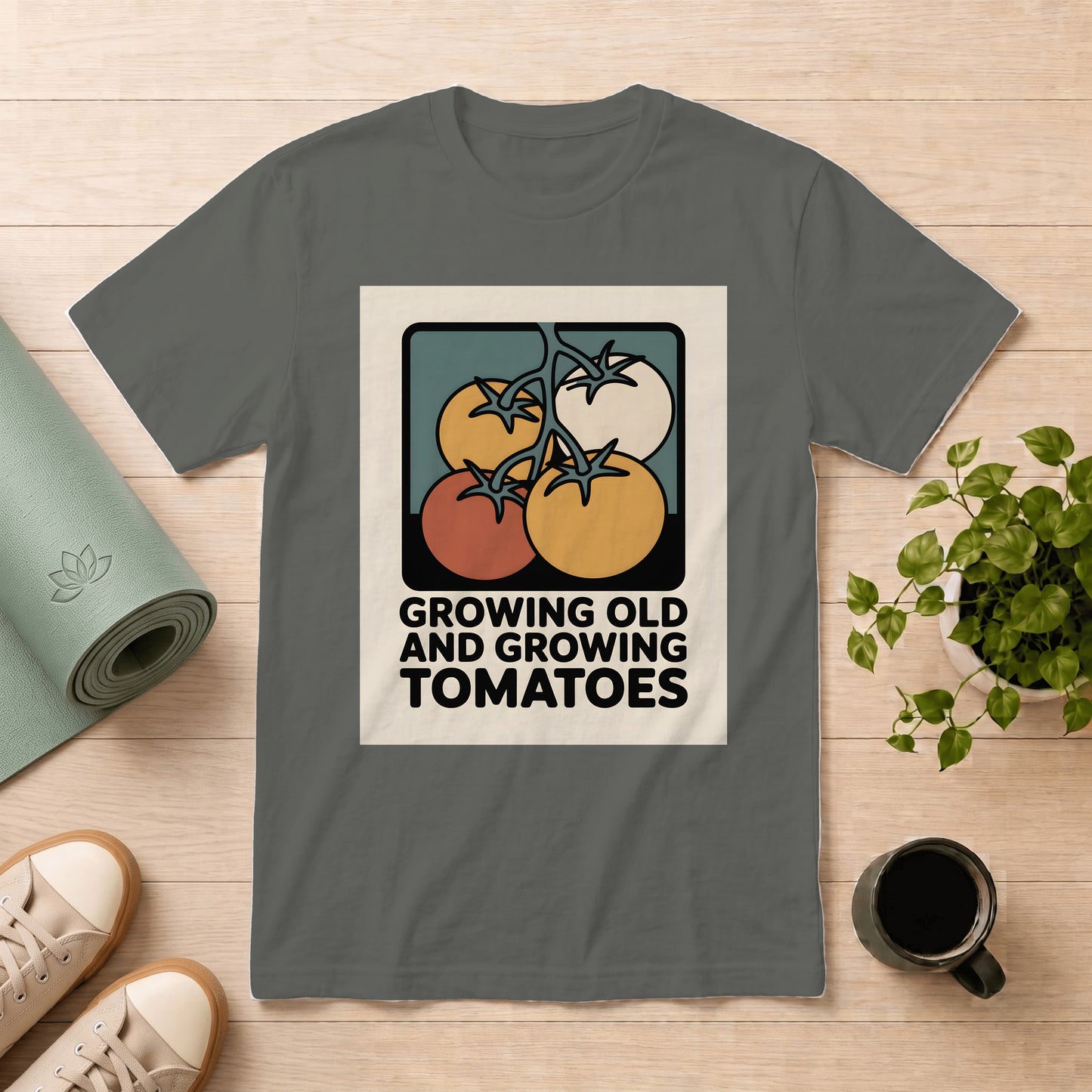 Growing Old and Growing Tomatoes T-Shirt