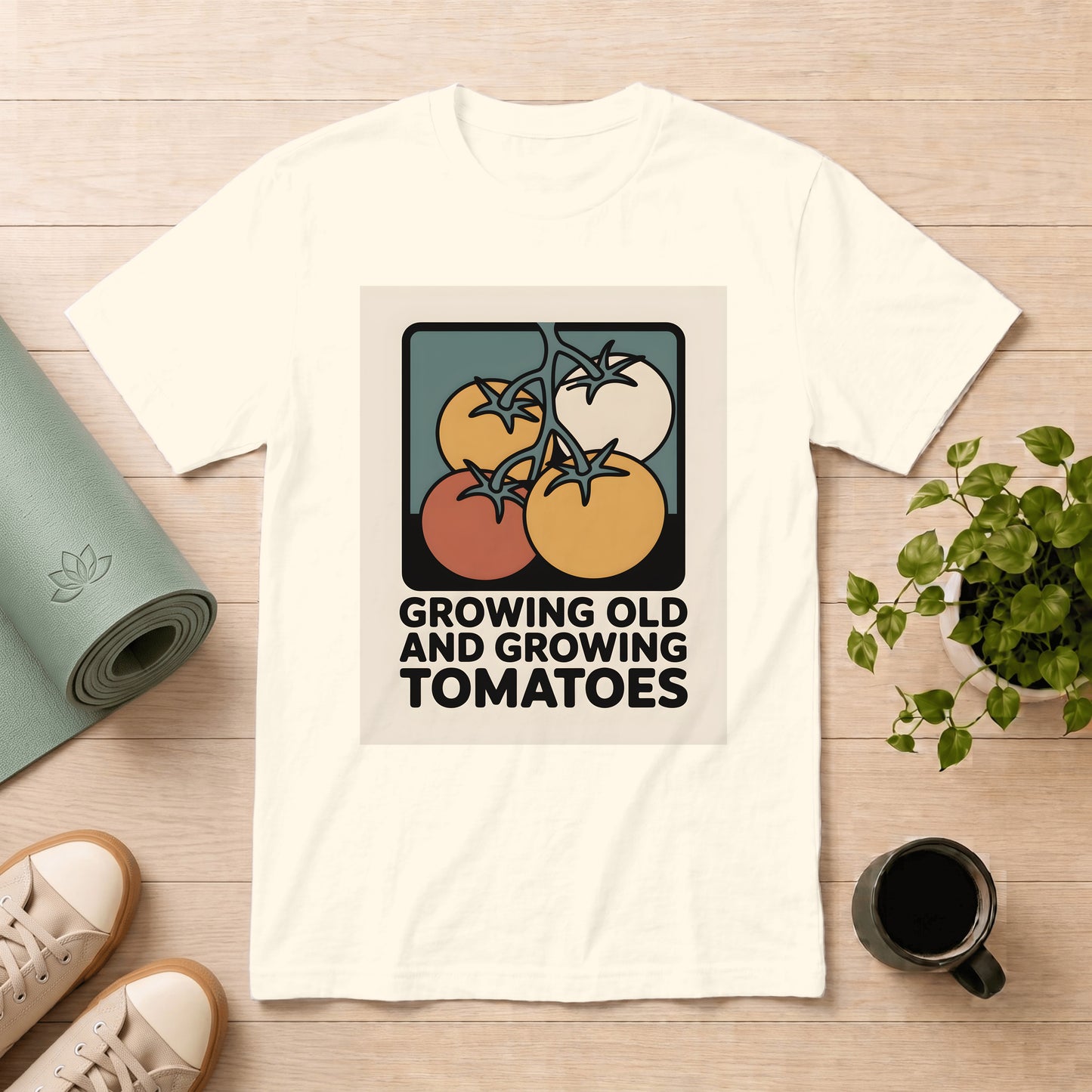 Growing Old and Growing Tomatoes T-Shirt