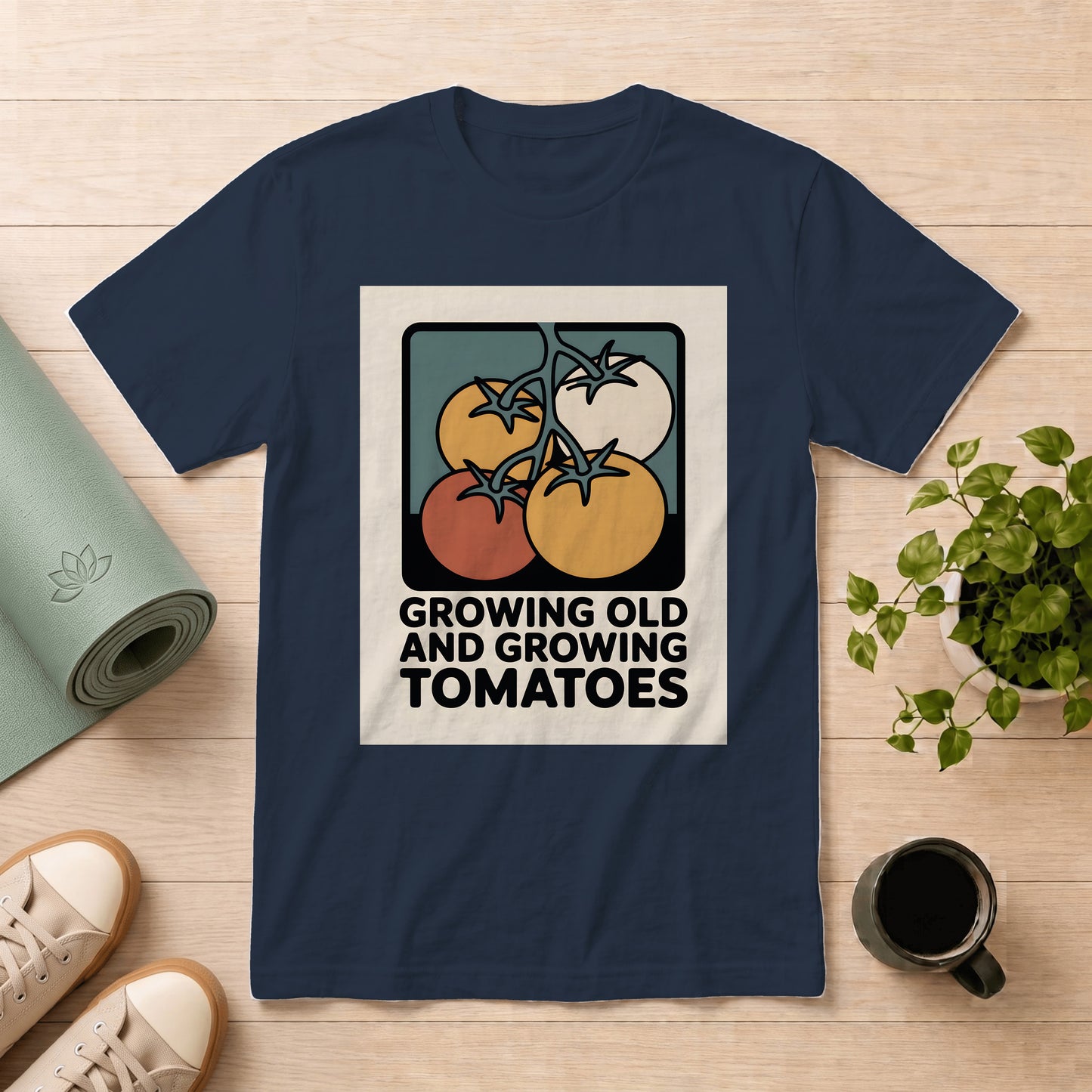 Growing Old and Growing Tomatoes T-Shirt