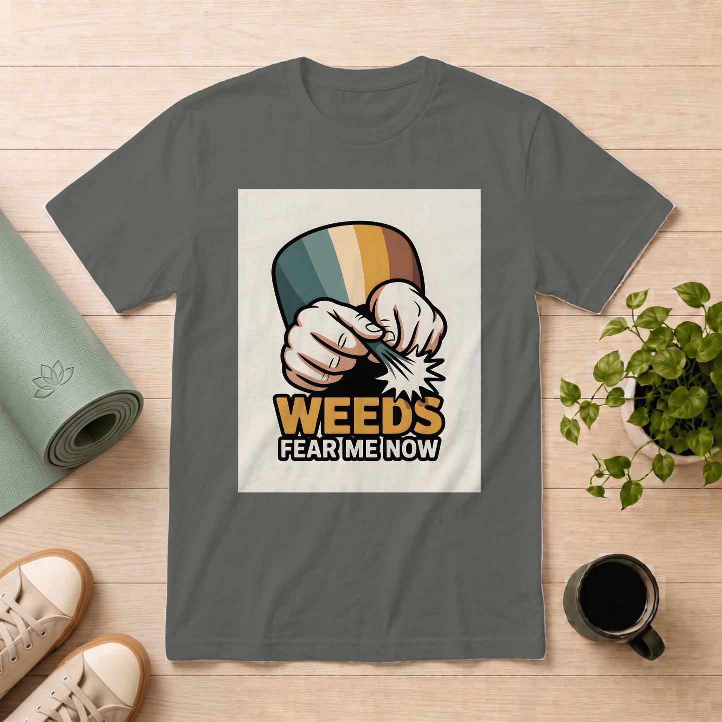 T-Shirt — Retro 'Weeds Fear Me Now' Graphic Tee