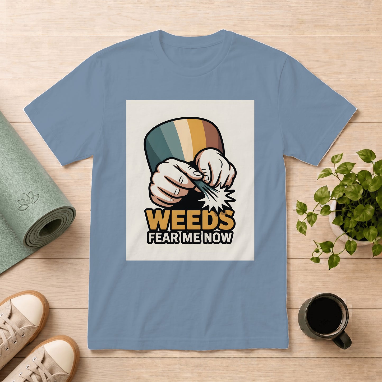 T-Shirt — Retro 'Weeds Fear Me Now' Graphic Tee