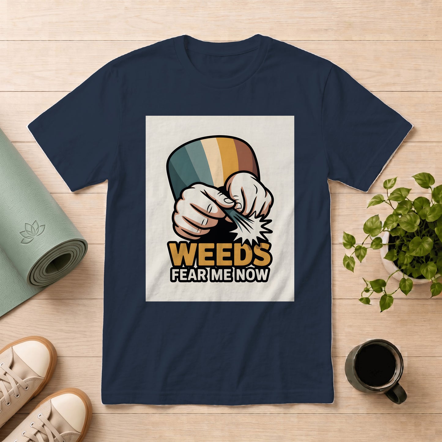 T-Shirt — Retro 'Weeds Fear Me Now' Graphic Tee