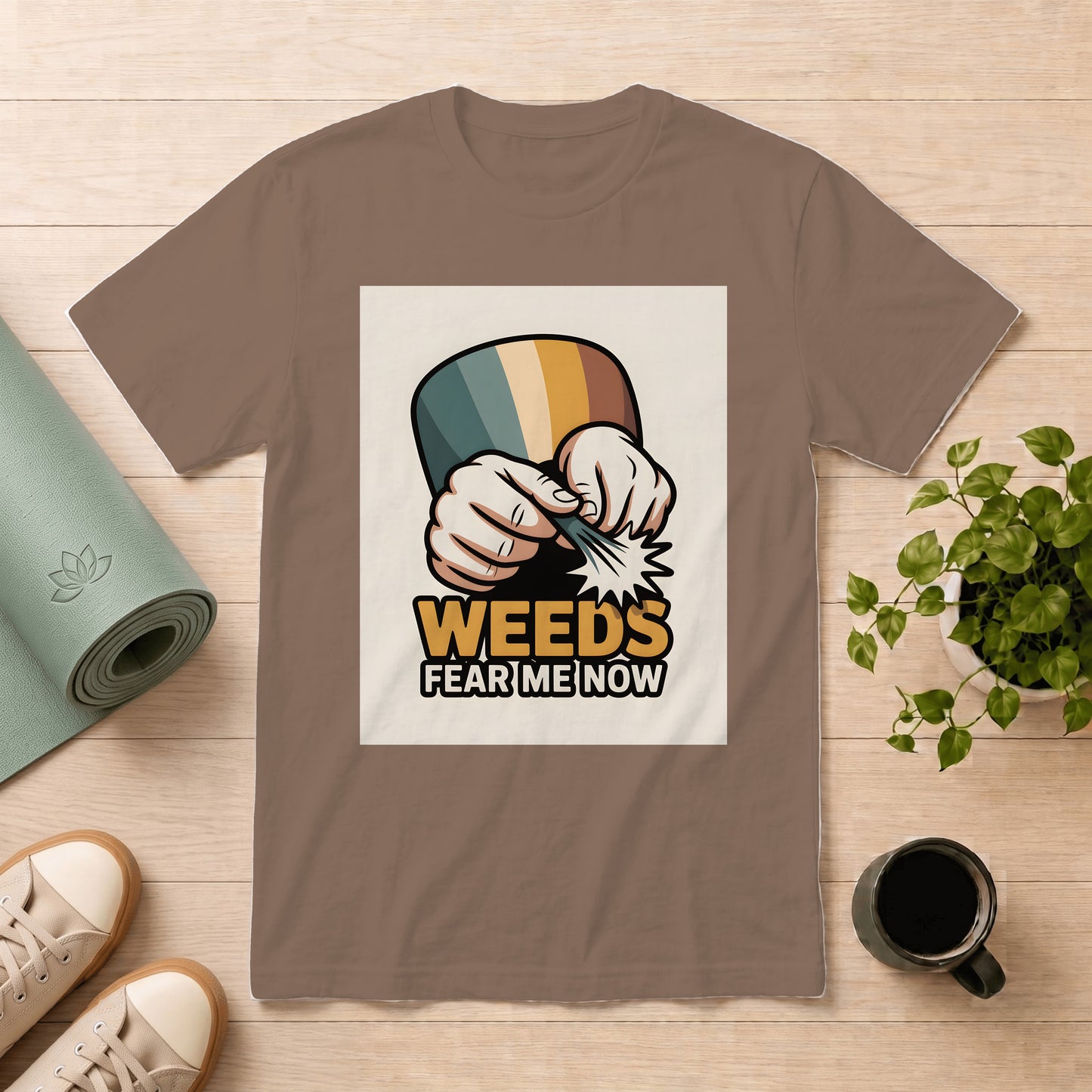 T-Shirt — Retro 'Weeds Fear Me Now' Graphic Tee