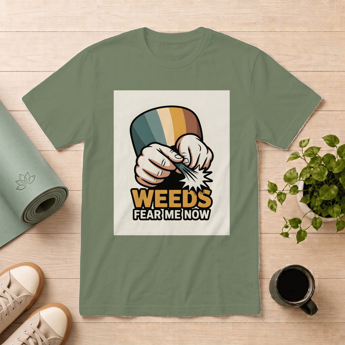 T-Shirt — Retro 'Weeds Fear Me Now' Graphic Tee