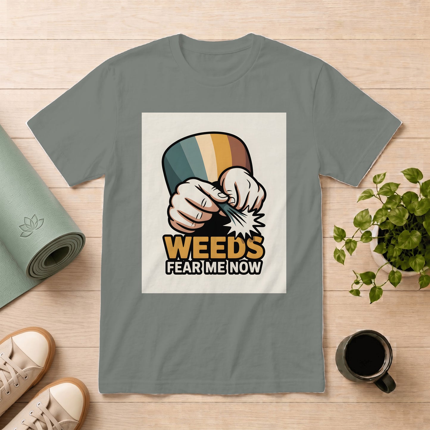 T-Shirt — Retro 'Weeds Fear Me Now' Graphic Tee