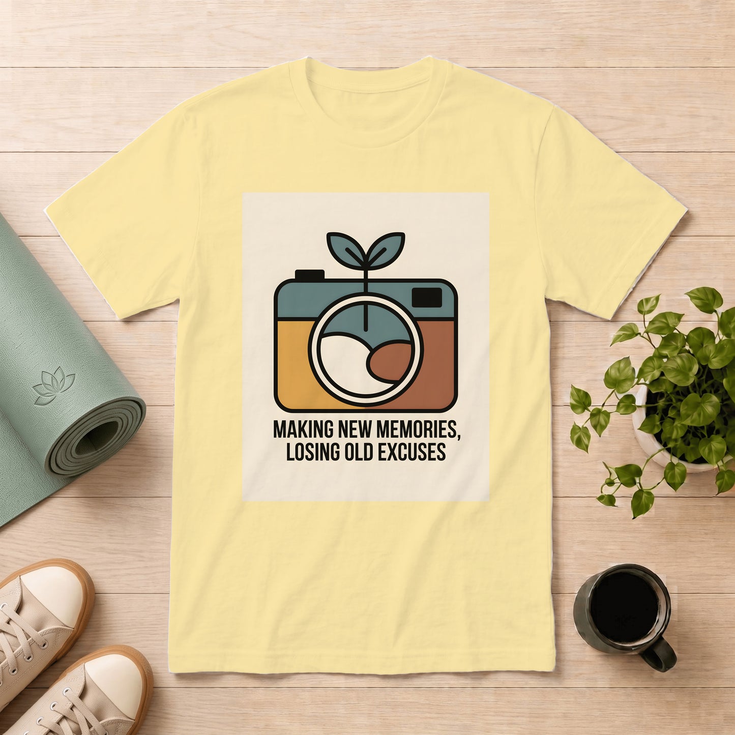 T‑Shirt — "Making New Memories, Losing Old Excuses" Vintage Camera Travel Tee