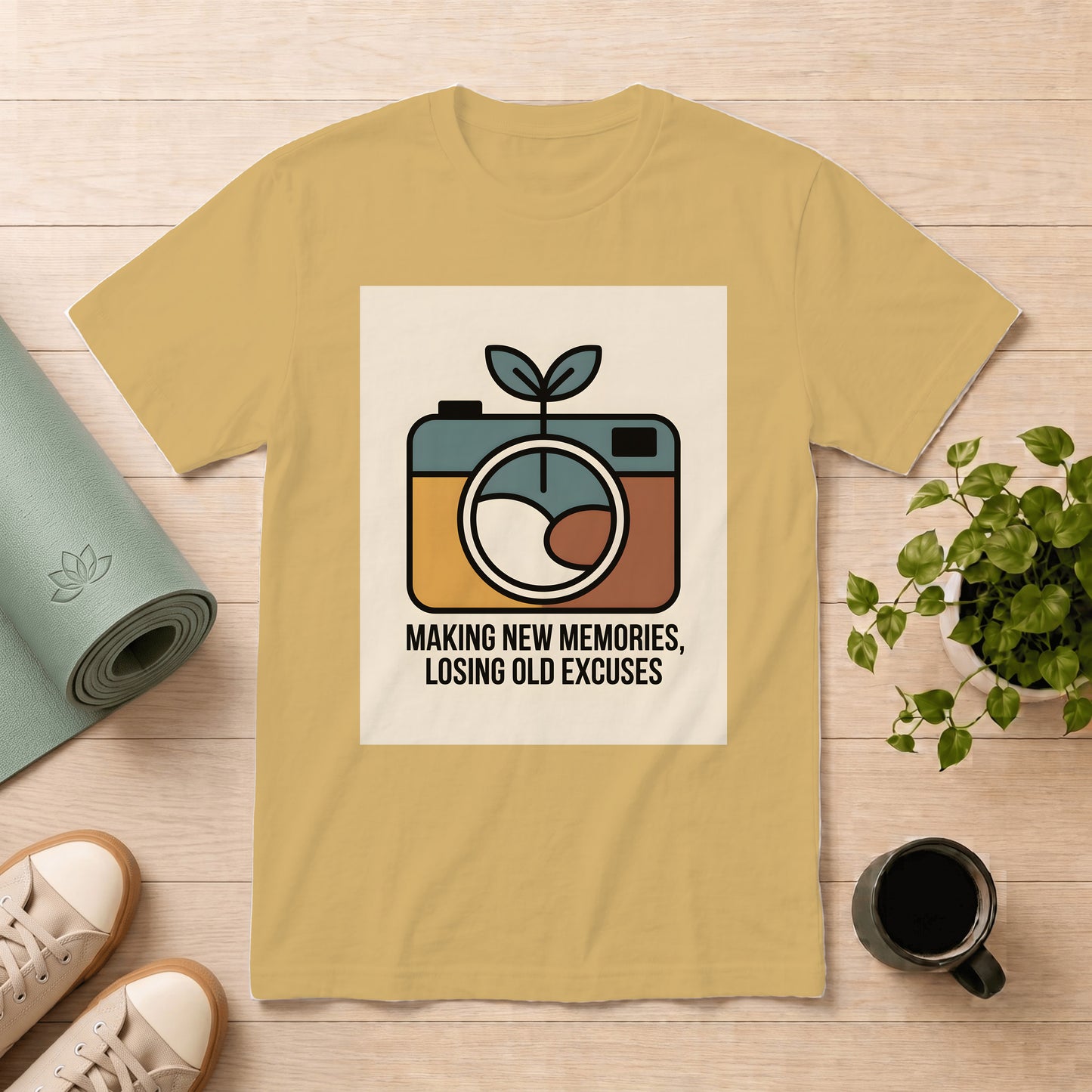 T‑Shirt — "Making New Memories, Losing Old Excuses" Vintage Camera Travel Tee