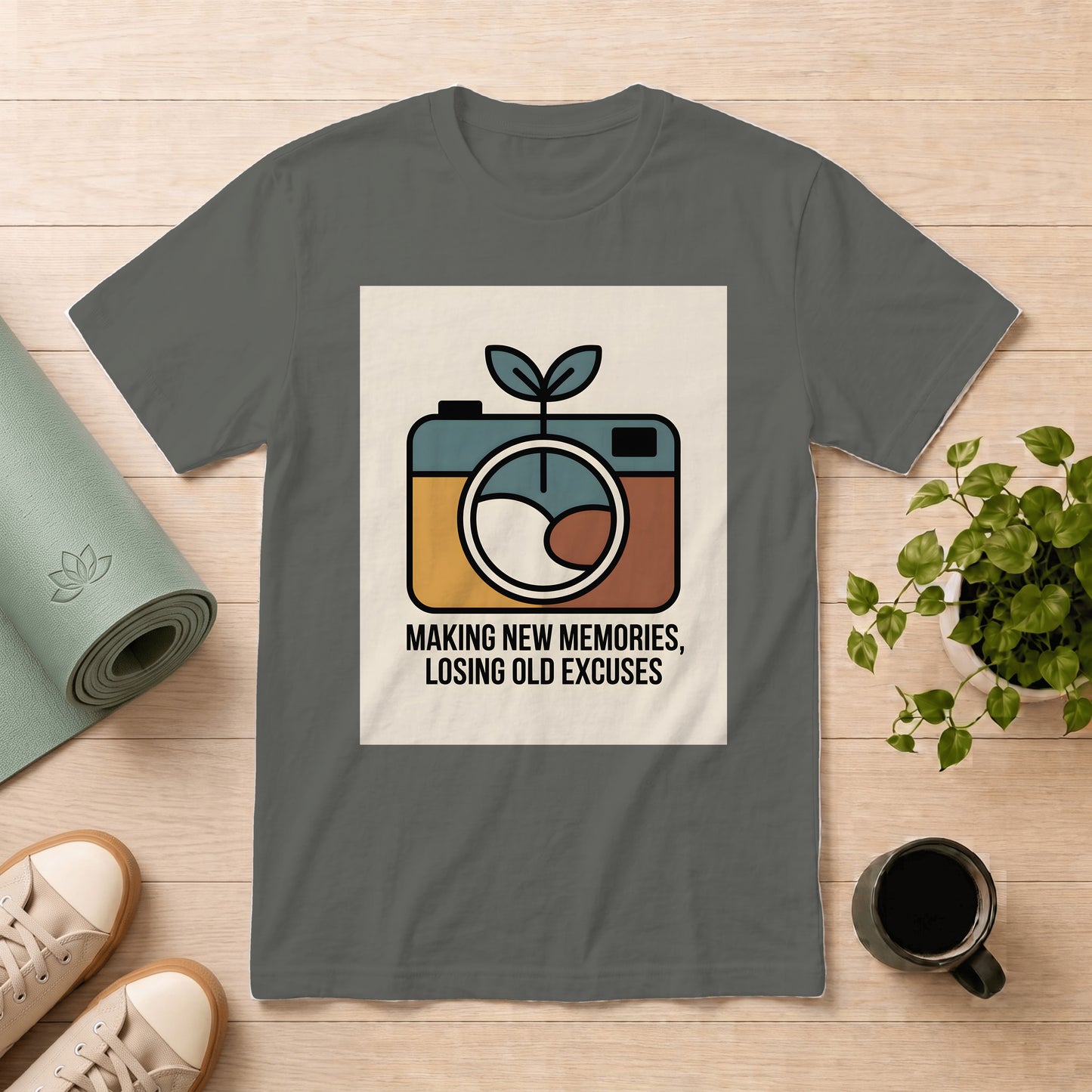 T‑Shirt — "Making New Memories, Losing Old Excuses" Vintage Camera Travel Tee