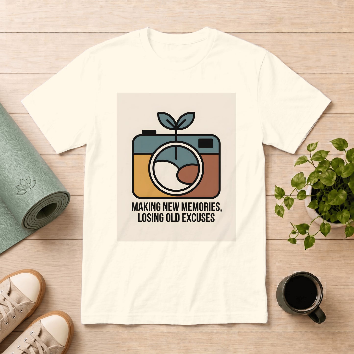 T‑Shirt — "Making New Memories, Losing Old Excuses" Vintage Camera Travel Tee