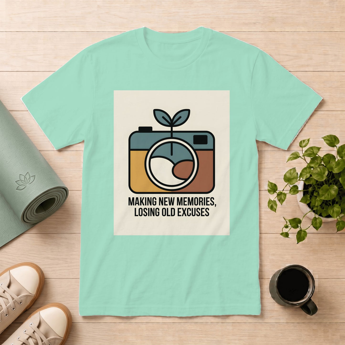 T‑Shirt — "Making New Memories, Losing Old Excuses" Vintage Camera Travel Tee