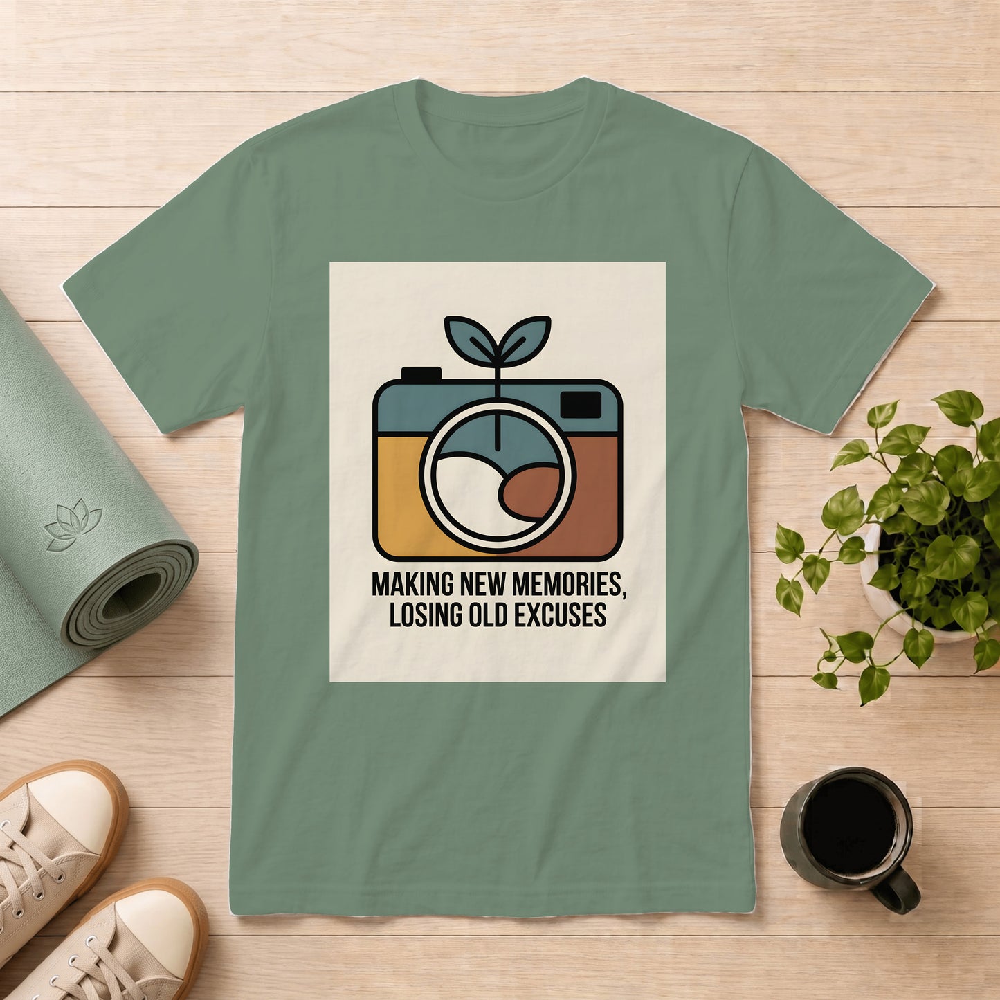 T‑Shirt — "Making New Memories, Losing Old Excuses" Vintage Camera Travel Tee