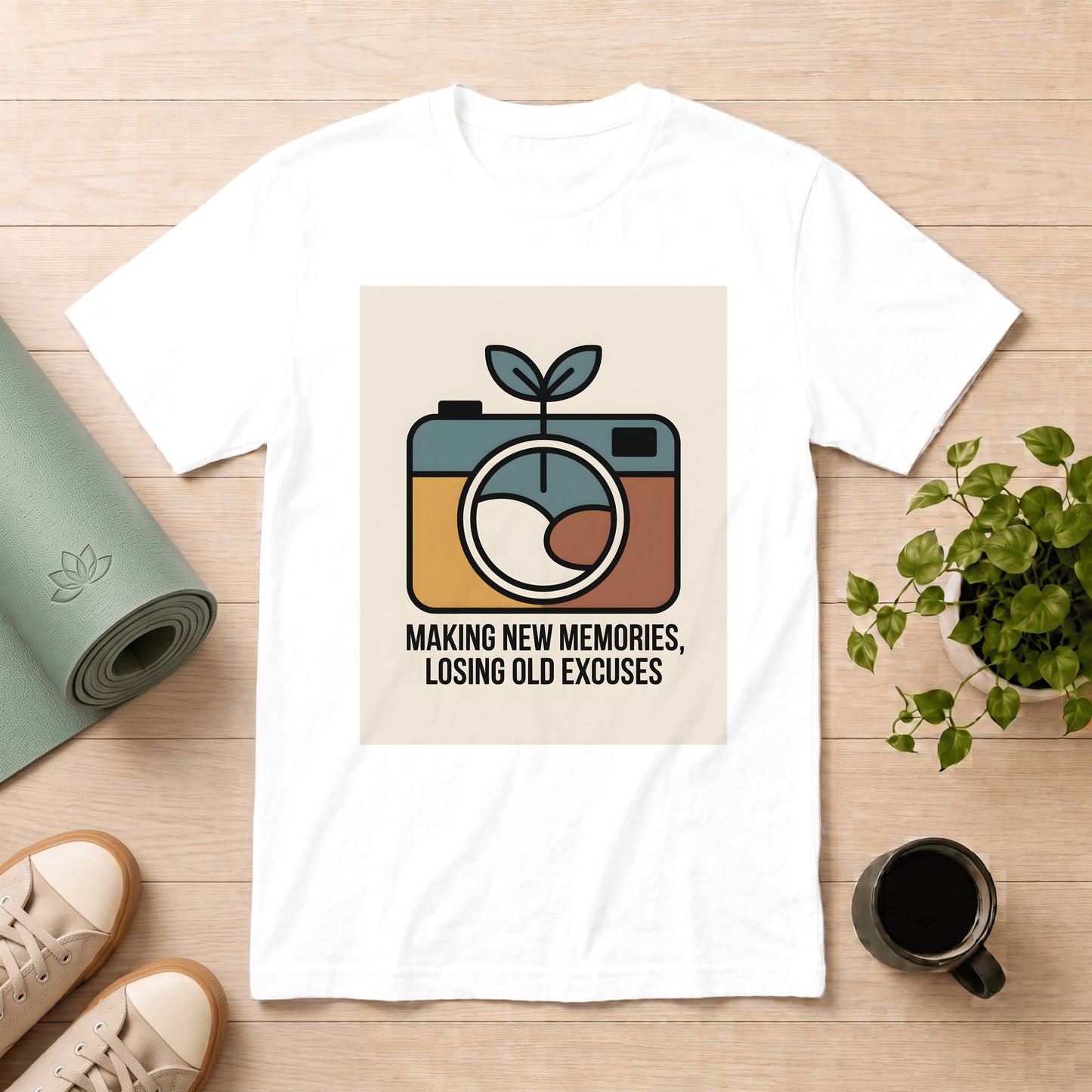 T‑Shirt — "Making New Memories, Losing Old Excuses" Vintage Camera Travel Tee