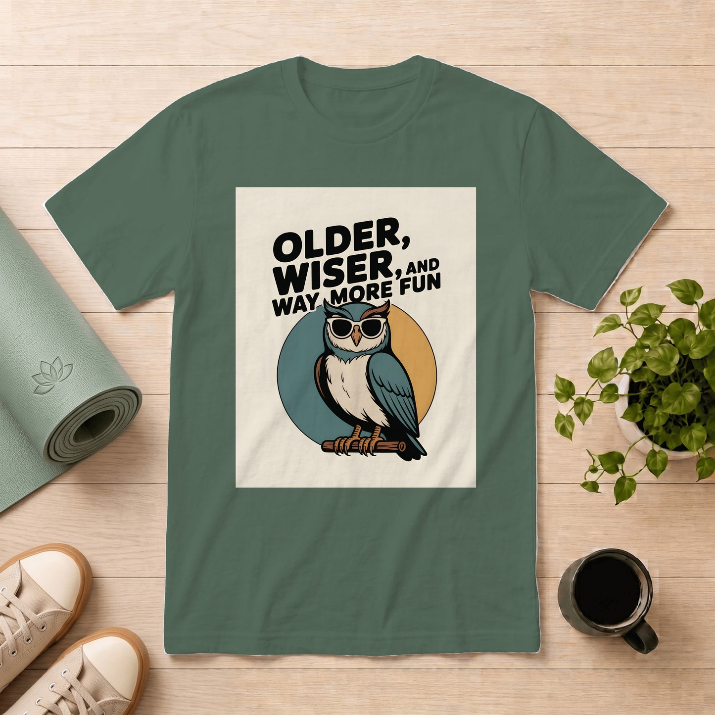 Older, Wiser and Way More Fun Owl T-Shirt