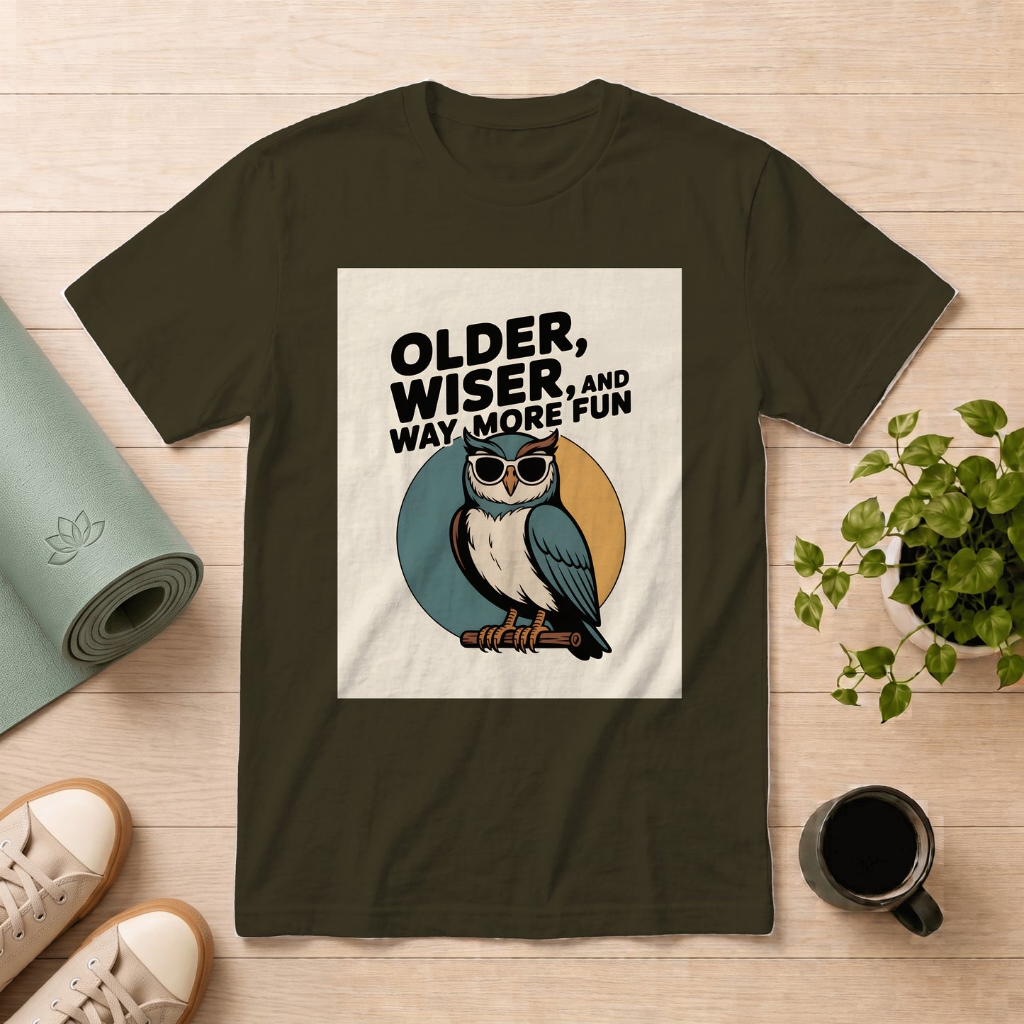Older, Wiser and Way More Fun Owl T-Shirt