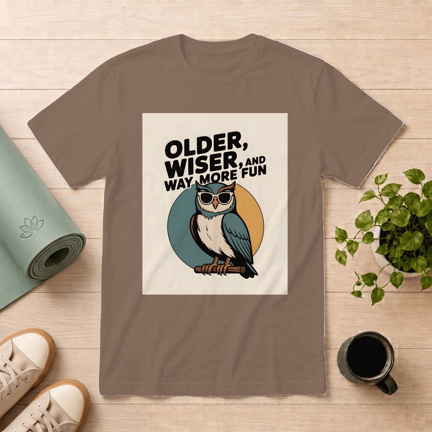 Older, Wiser and Way More Fun Owl T-Shirt