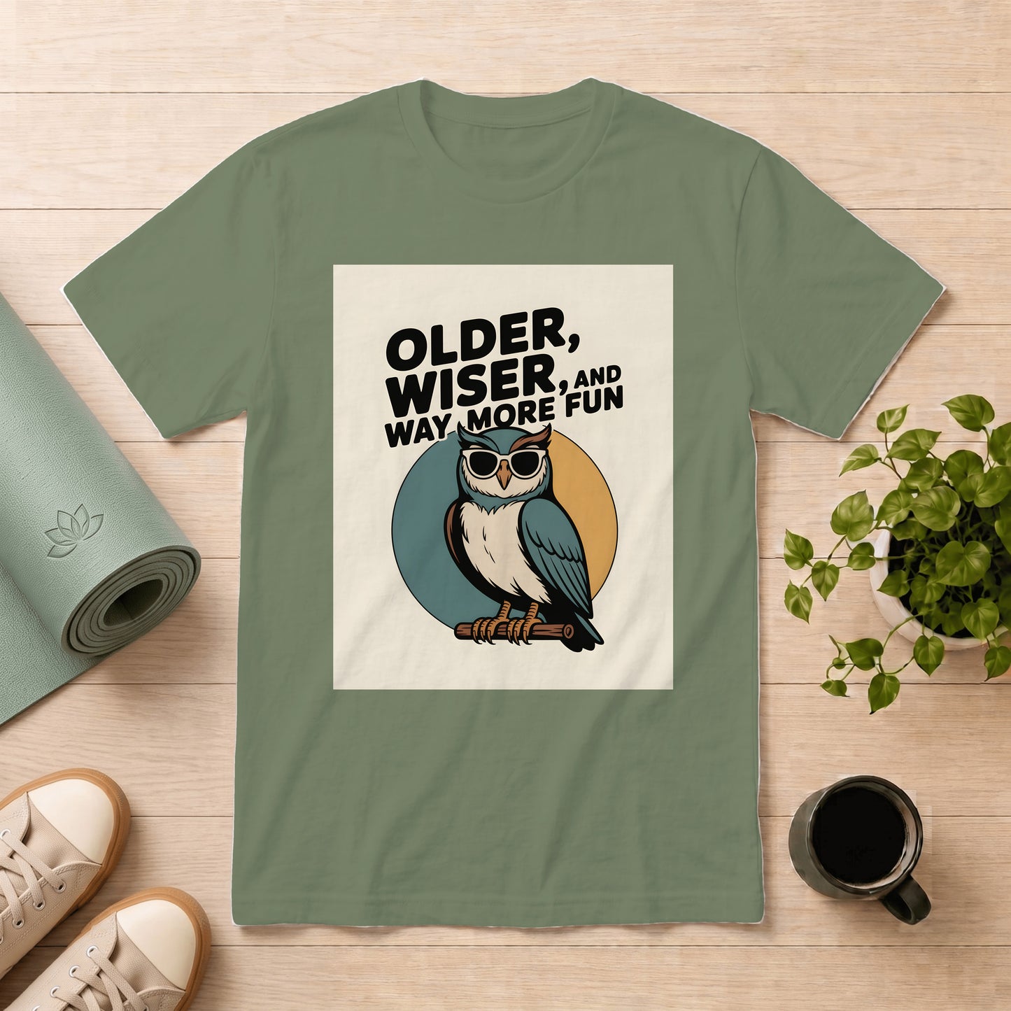 Older, Wiser and Way More Fun Owl T-Shirt