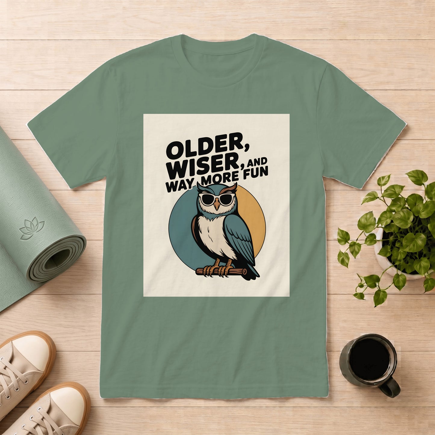 Older, Wiser and Way More Fun Owl T-Shirt
