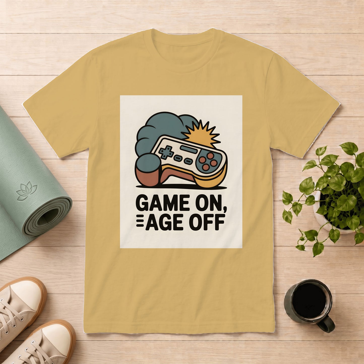 Game On, Age Off T-Shirt – Retro Gamer Controller Tee