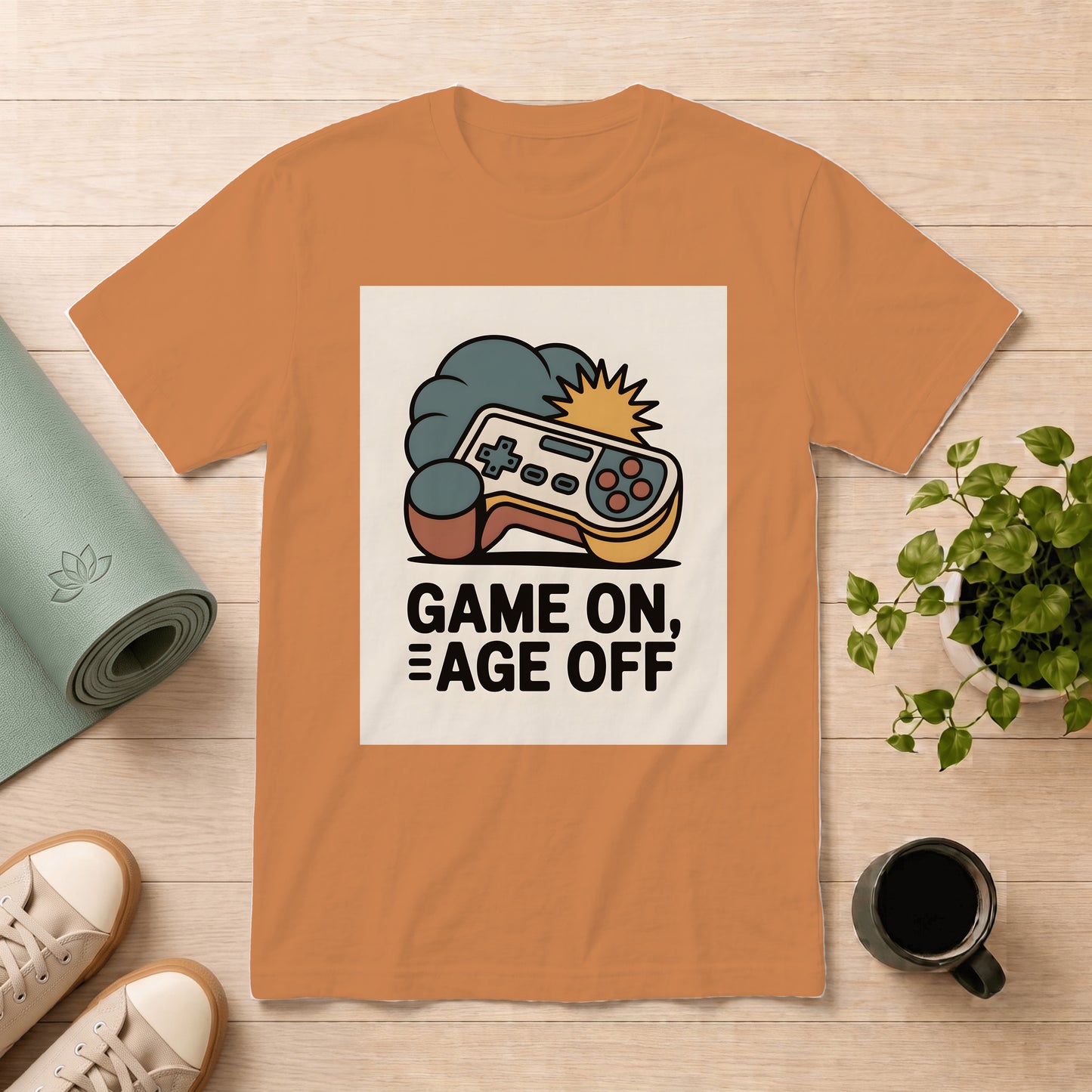 Game On, Age Off T-Shirt – Retro Gamer Controller Tee