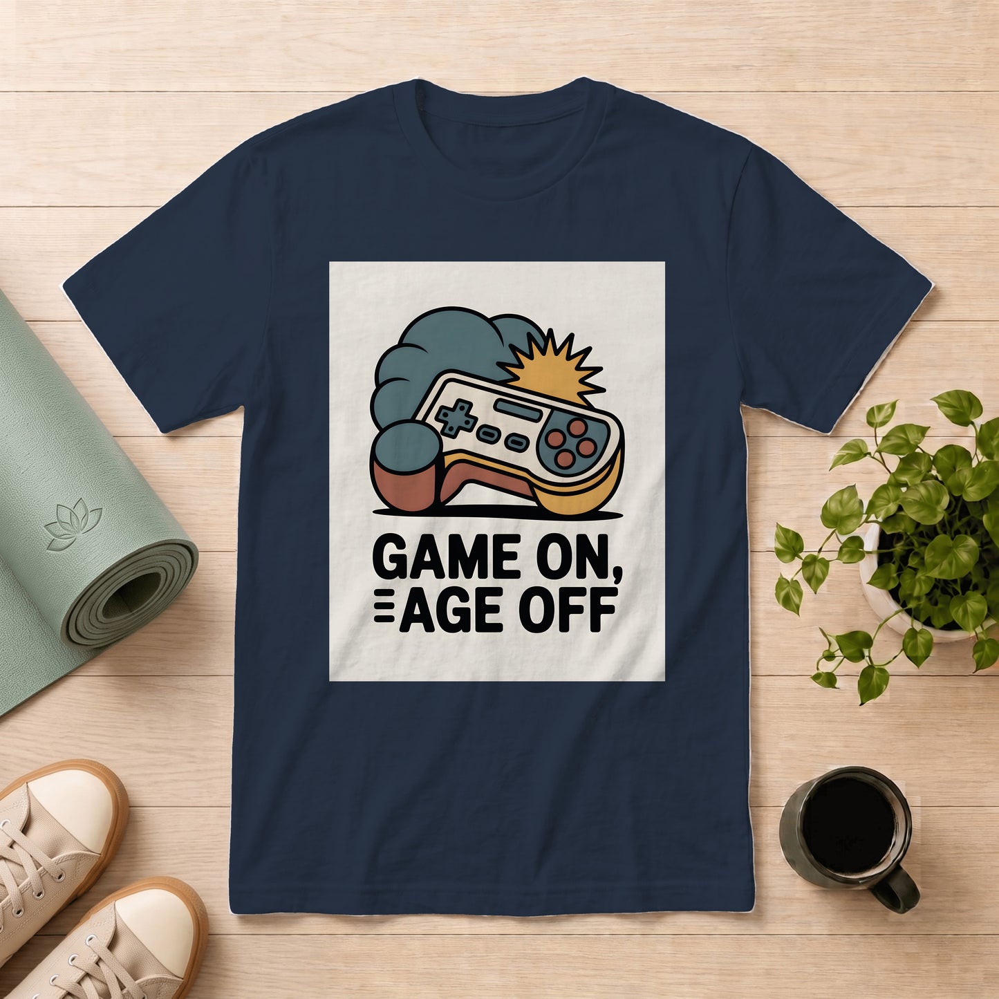 Game On, Age Off T-Shirt – Retro Gamer Controller Tee