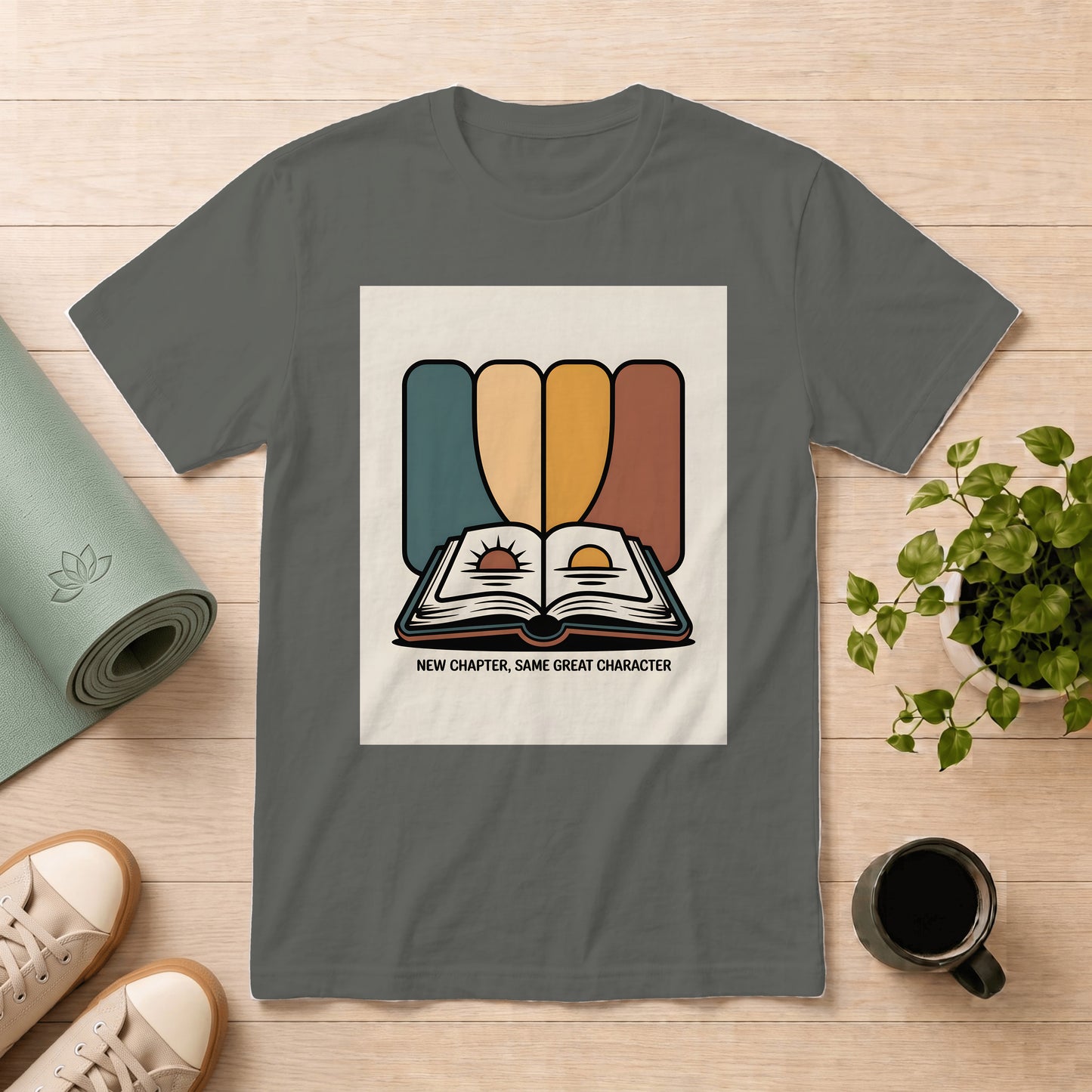 New Chapter Graphic T-Shirt — "New Chapter, Same Great Character"