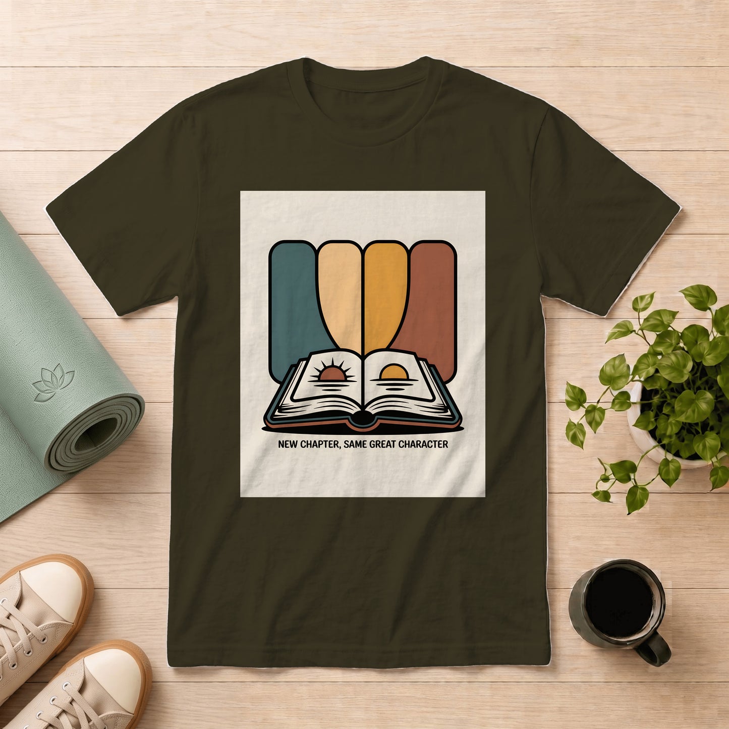 New Chapter Graphic T-Shirt — "New Chapter, Same Great Character"