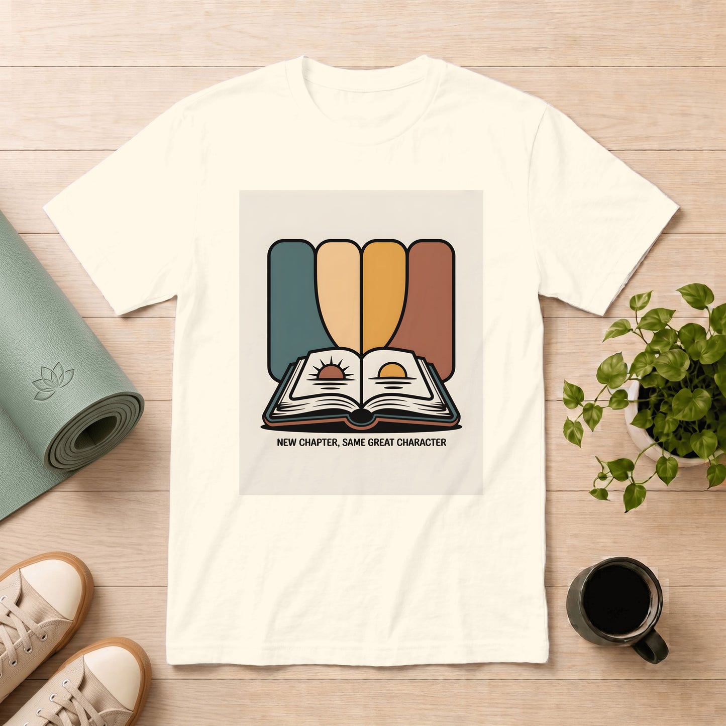New Chapter Graphic T-Shirt — "New Chapter, Same Great Character"