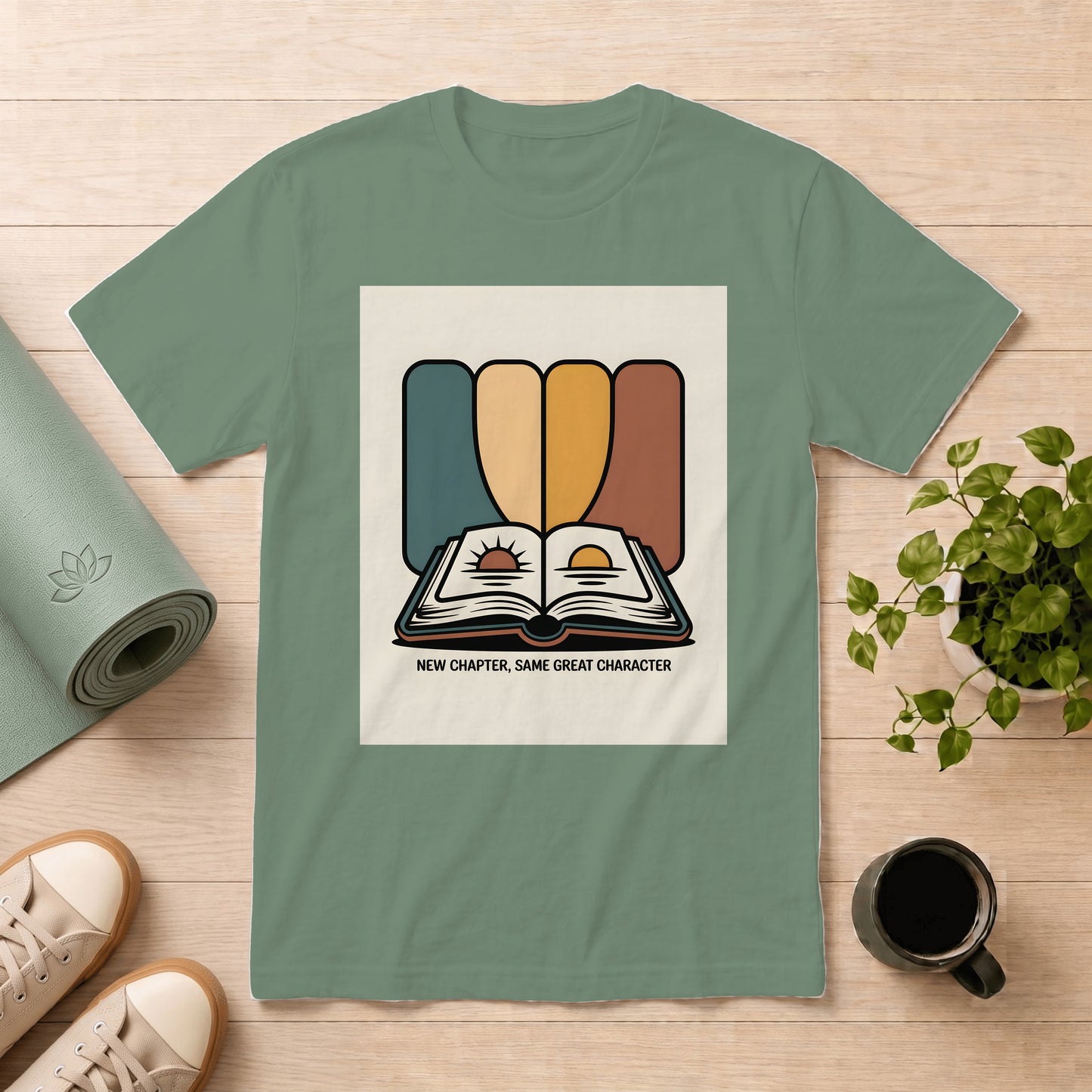 New Chapter Graphic T-Shirt — "New Chapter, Same Great Character"