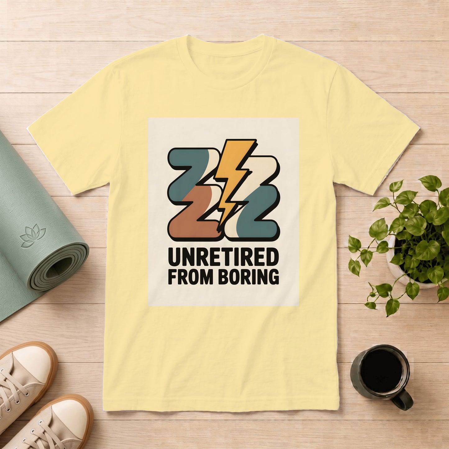 Unretired From Boring Retro Graphic T-Shirt